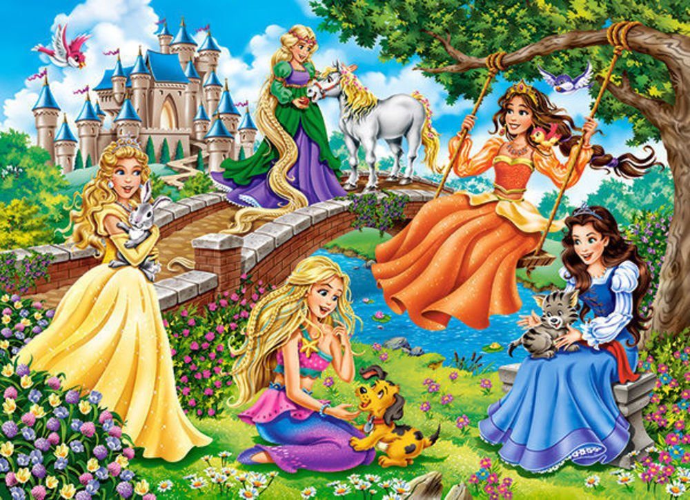 Castorland Puzzle Castorland B-070022 Princesses in Garden, Puzzle 70 Teile, Puzzleteile