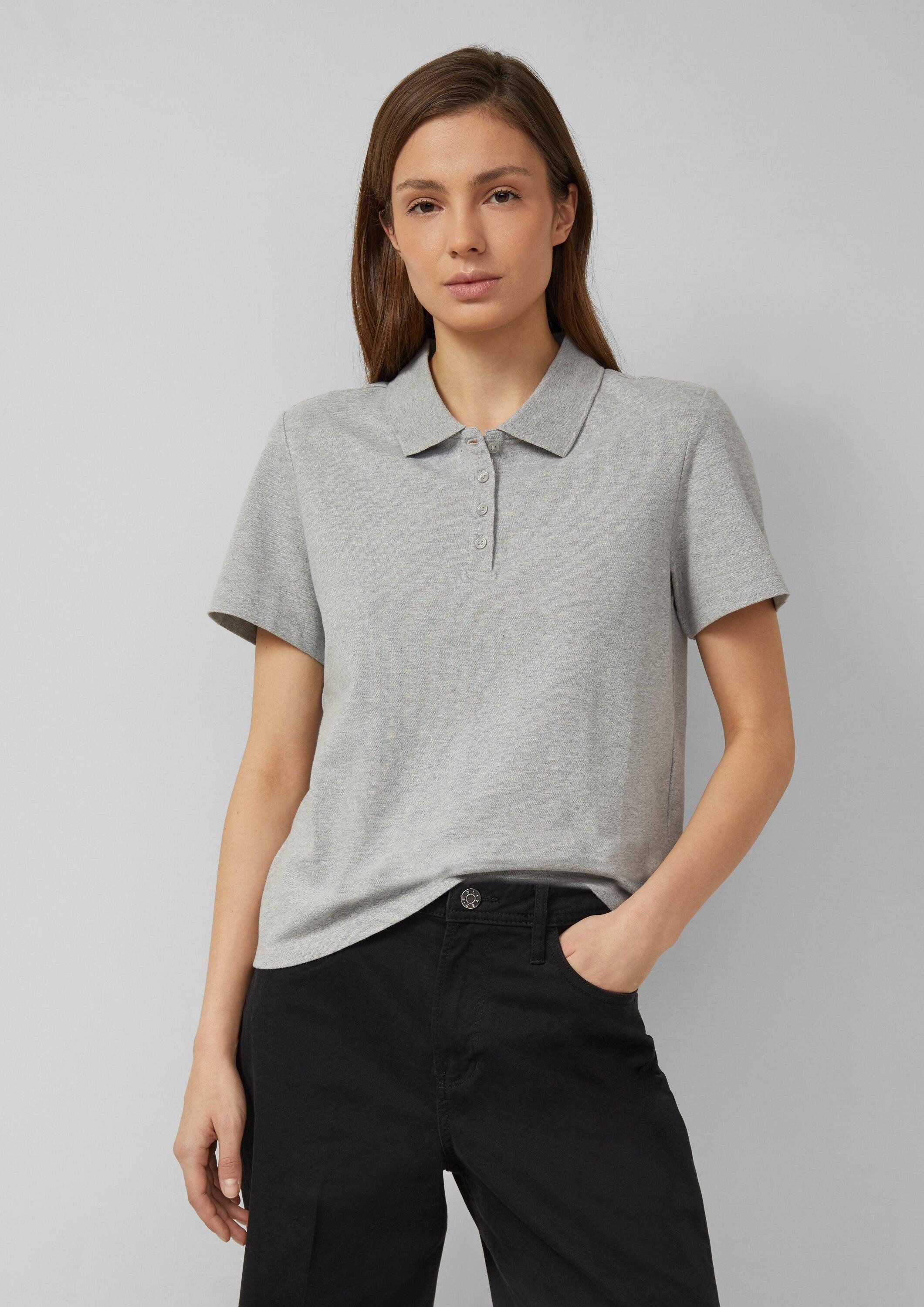 s.Oliver Kurzarmshirt Polo-Shirt Polo-Shirt aus Baumwoll-Piqué