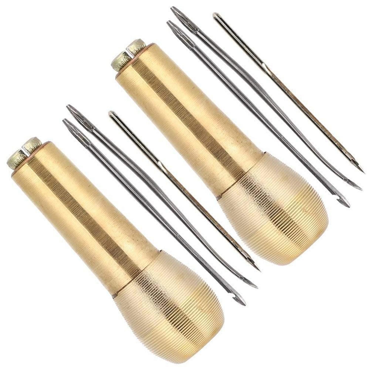 LuxusKollektion Nähnadeln Leder Nähahle 2er Set Kupfergriff, 2 St.