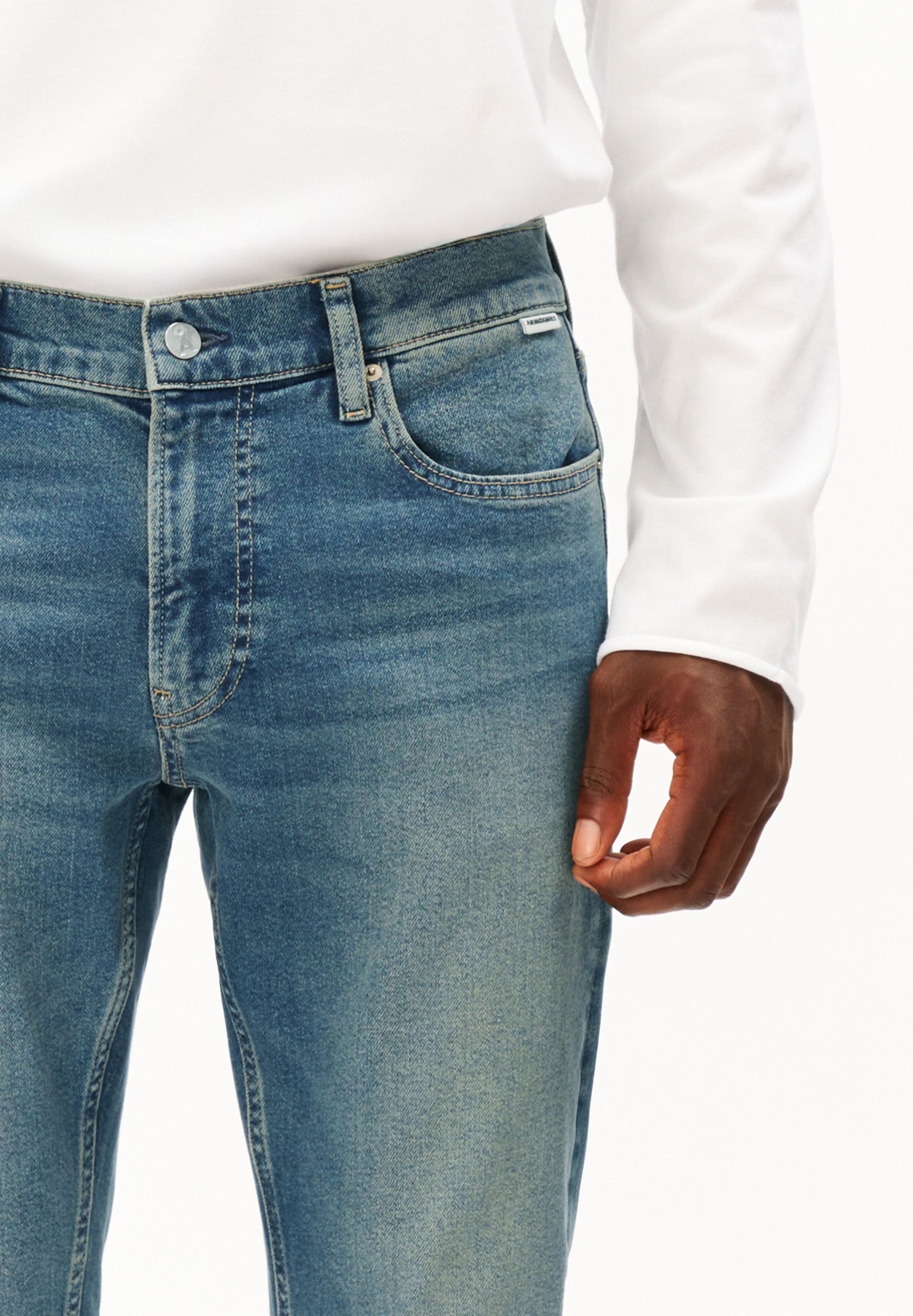 Armedangels Slim-fit-Jeans IAAN Jeans aus recycelter Baumwolle (Comfort-Stretch) Mid waist
