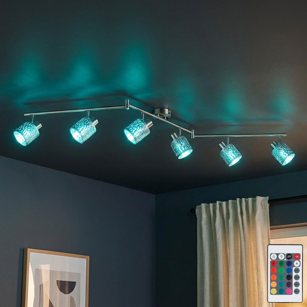 GLOBO LIGHTING LED Deckenspot, Leuchtmittel inklusive, Warmweiß, Farbwechsel, Samt Decken Strahler dimmbar Spot Lampe verstellbar