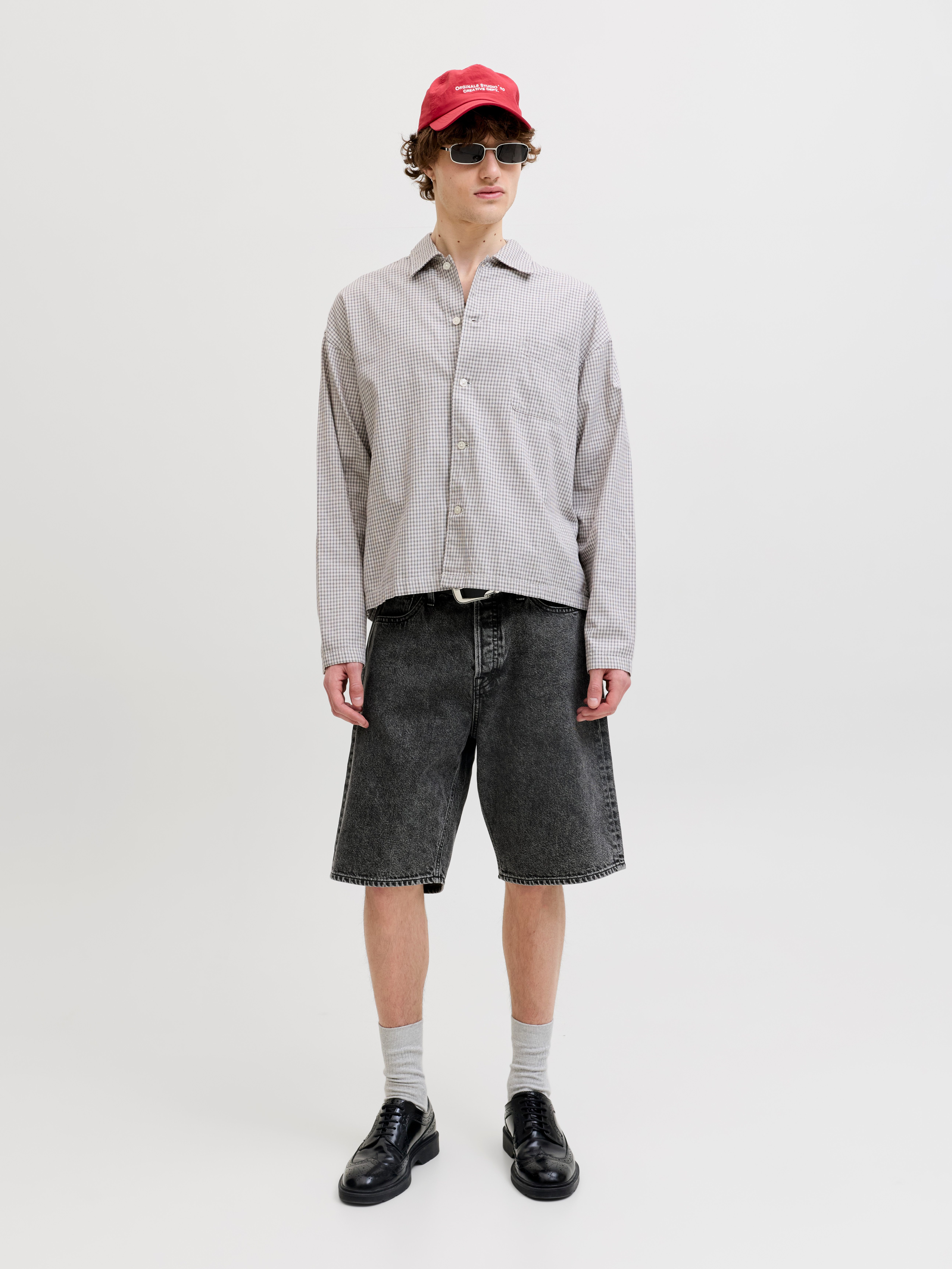 Jack & Jones Jeansshorts JJIALEX JJORIGINAL SHORTS SQ 734 ST LN Baumwolle, baggy fit
