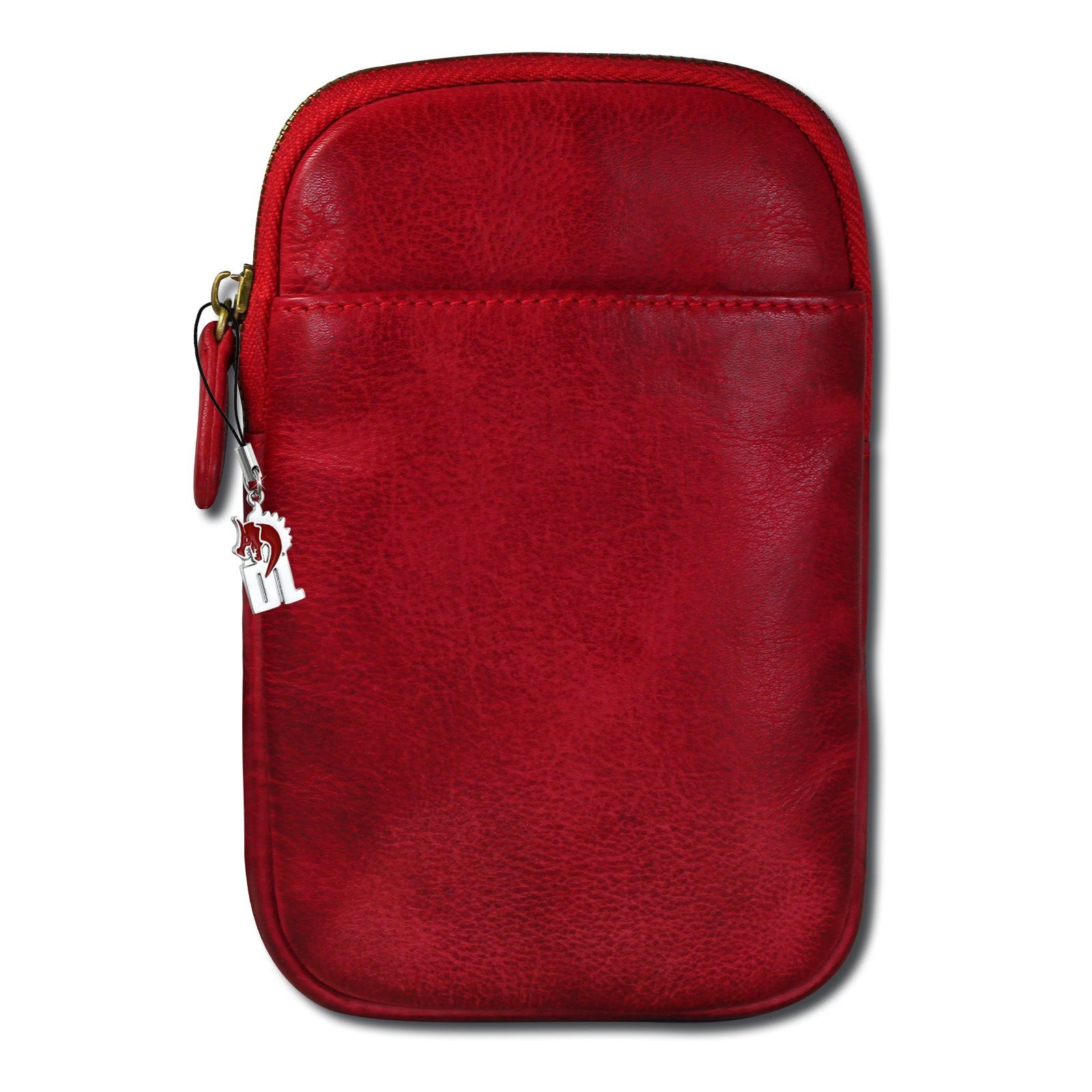 DrachenLeder Handtasche Damen Tasche rot DrachenLeder in ca. Damen, Tasche aus Herren (Handtasche), Handtasche Breite 13cm Echtleder rot