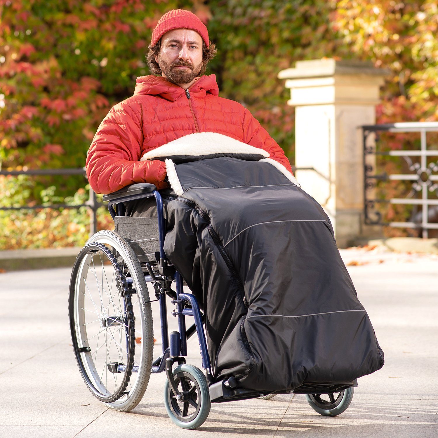 novely® Fußsack KARLO Rollstuhl-Fußsack Lammwolle/Polyester für Rollstühle günstig online kaufen