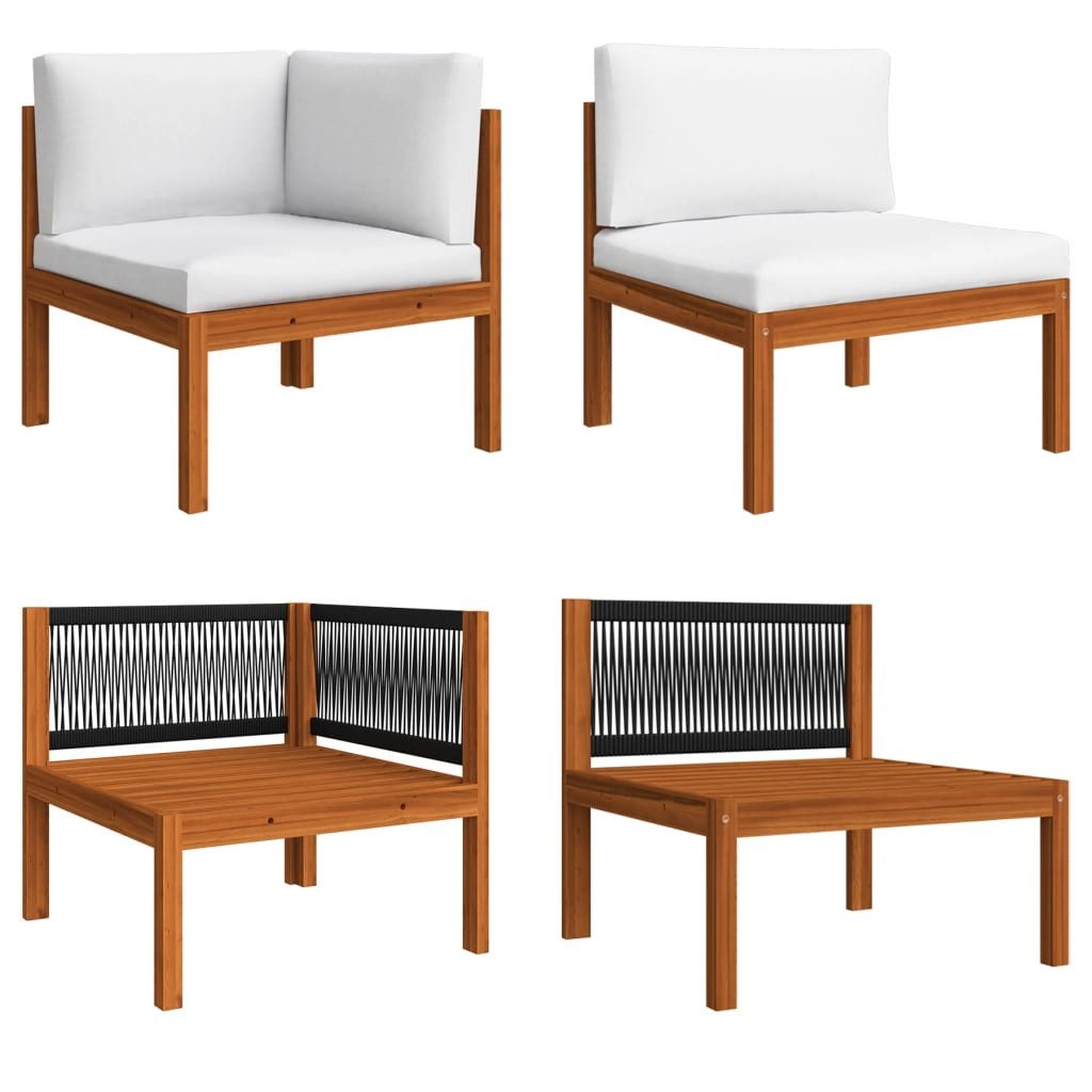 vidaXL Sofaelement 2-tlg. Garten-Lounge-Set mit Auflagen günstig online kaufen