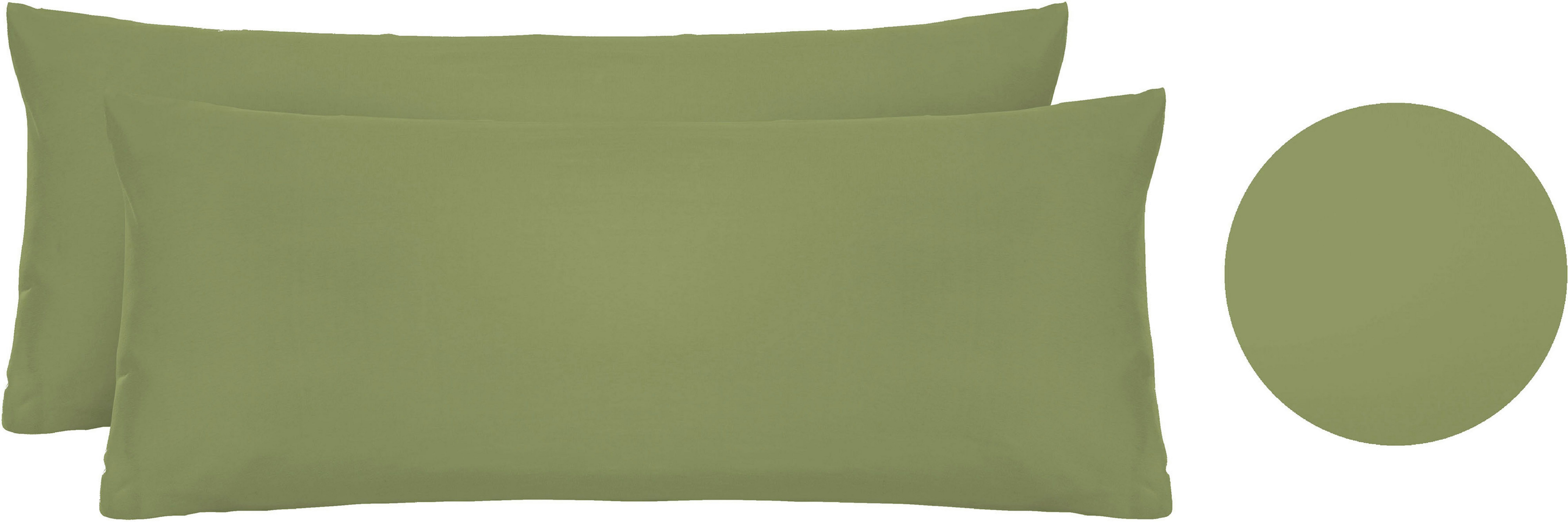 Biberna Kissenbezug Michi Feinjersey mit Reißverschluss, (2 Stück), verschiedene Größen, Feinjersey Kissenhülle aus 100% Baumwolle