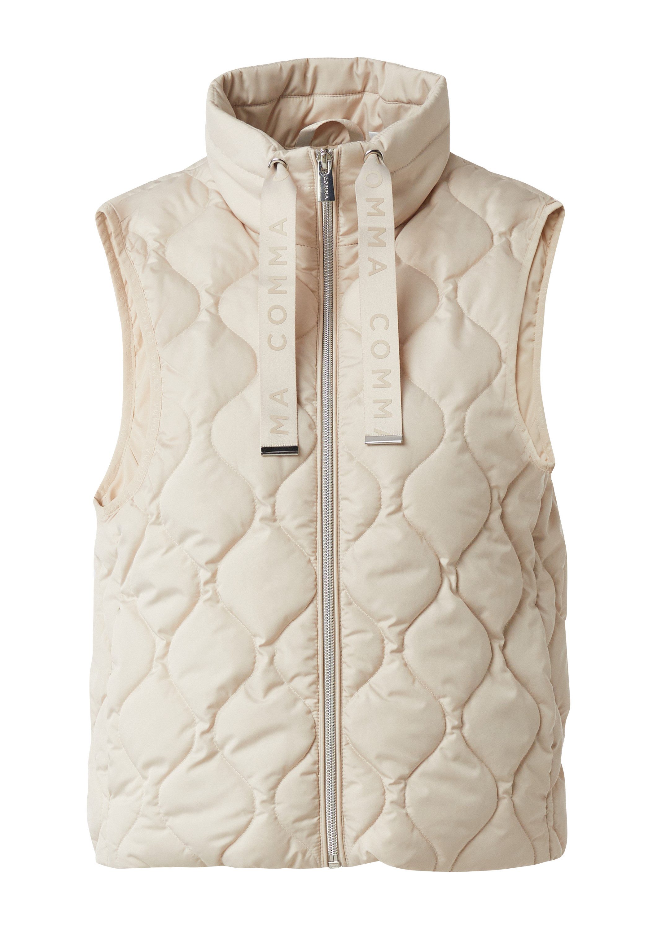 comma Outdoorjacke Outdoor-Weste Wattierte Steppweste mit Logo-Detail günstig online kaufen