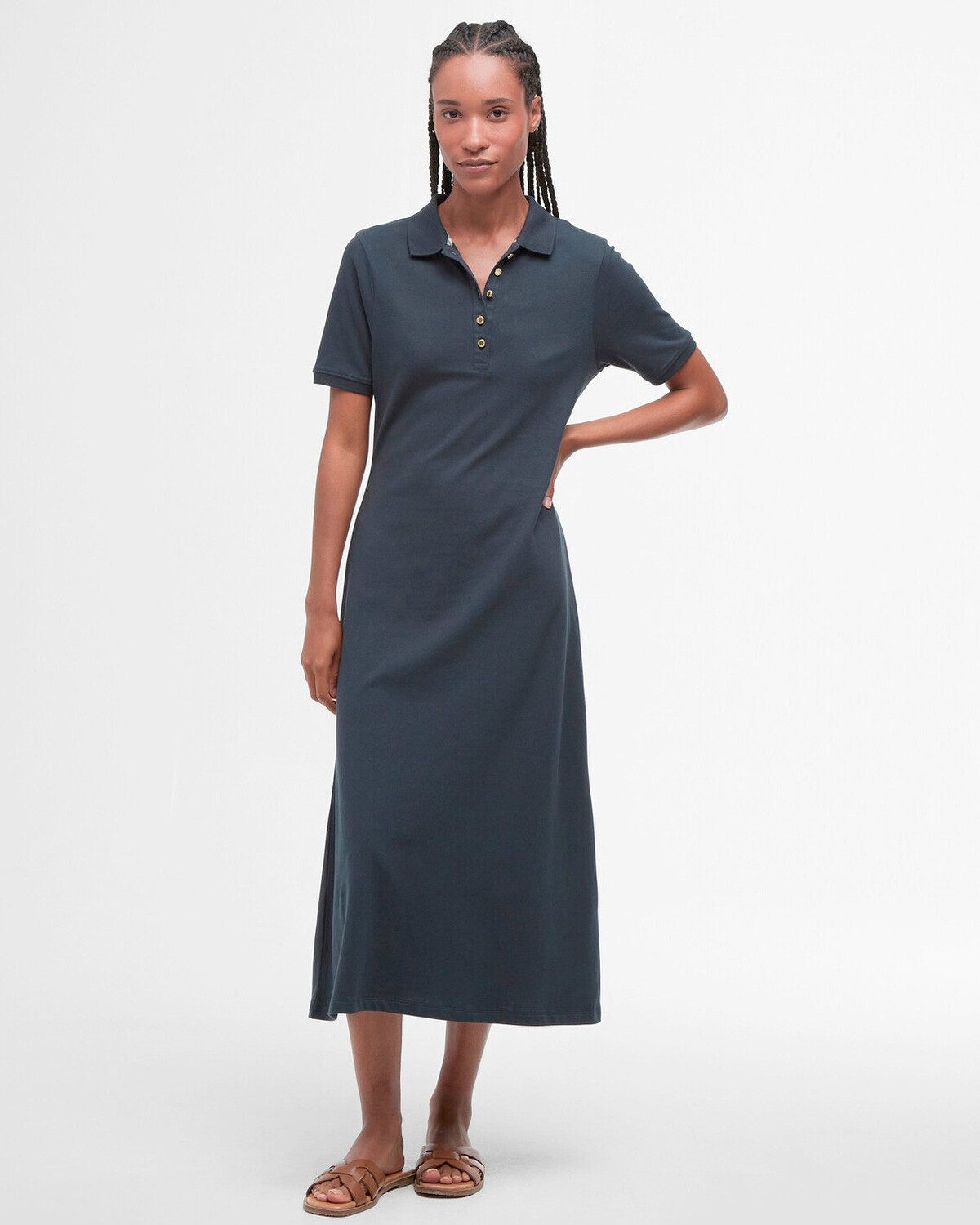 Barbour Midikleid Polokleid Celeste