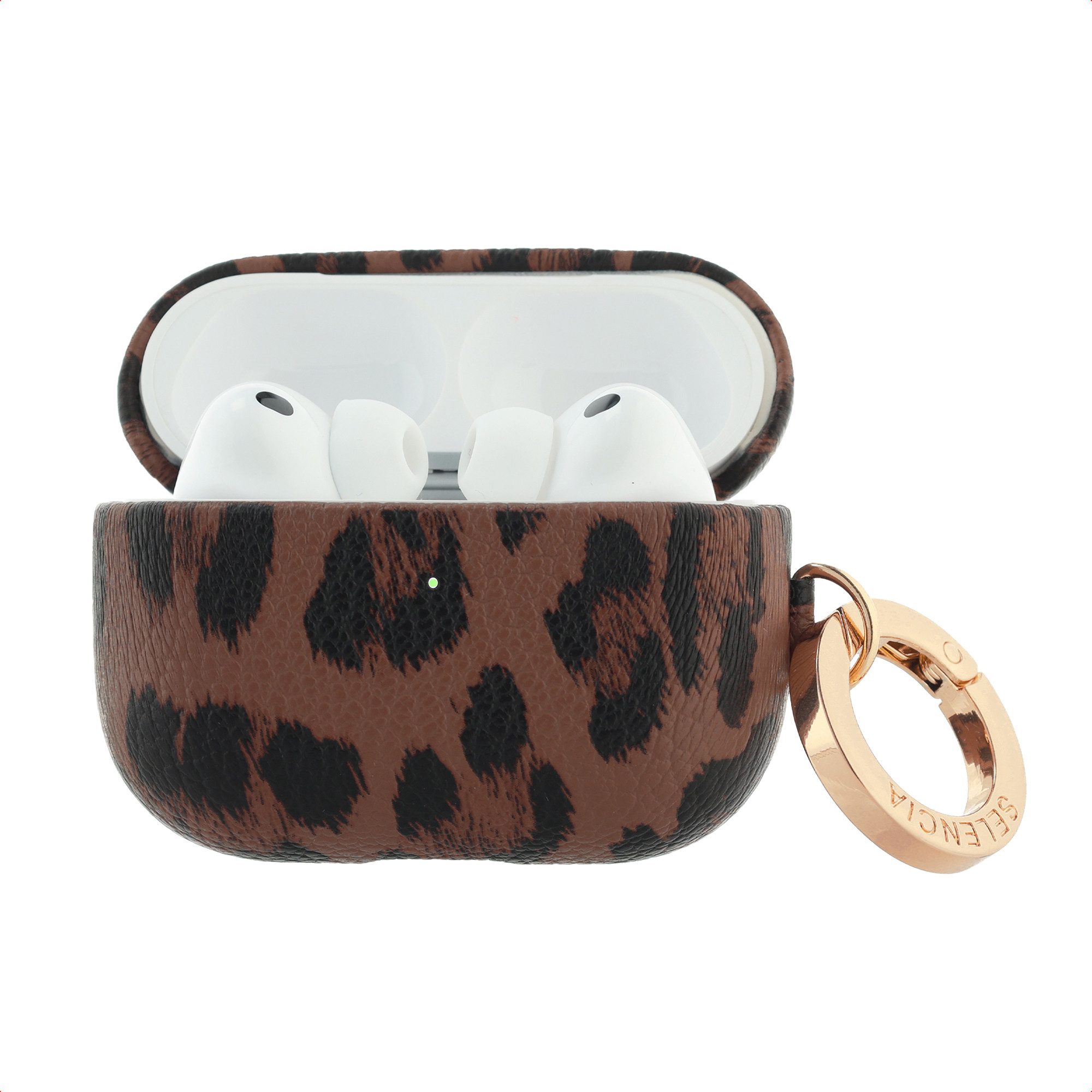 Selencia Kopfhörer-Schutzhülle Selencia Sabi Hülle Panthermuster Apple Airpods Pro 3 - Mocha Brown