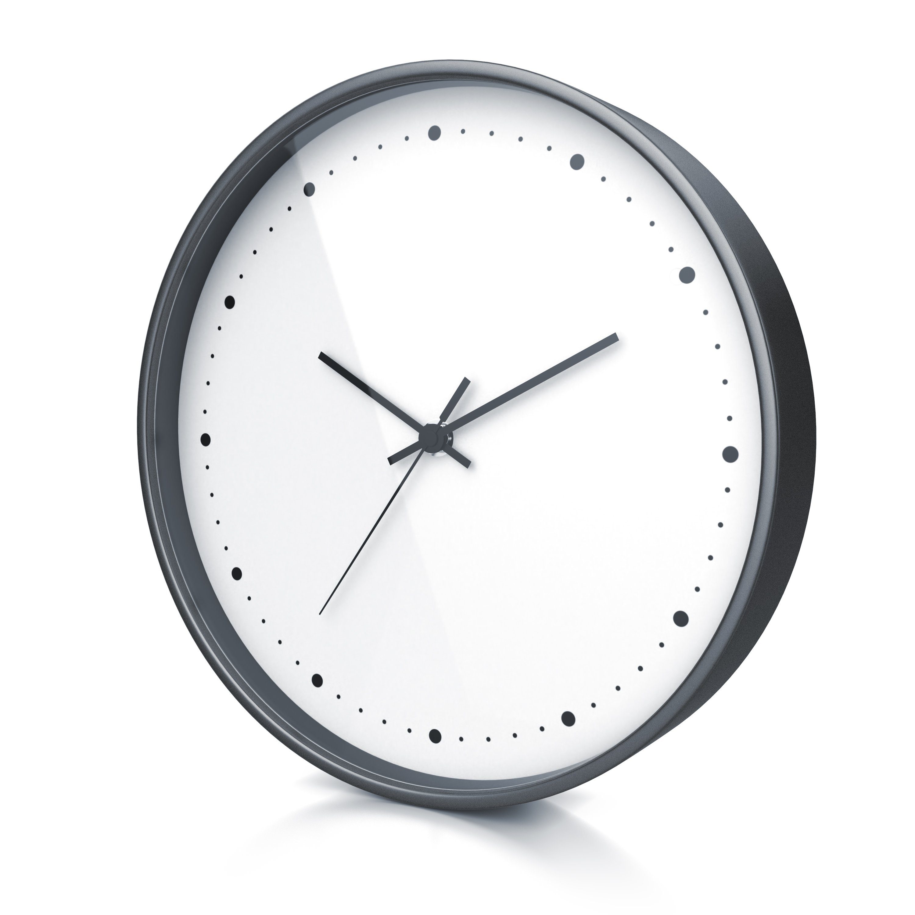 BEARWARE Funkwanduhr Wanduhr rund, Funkuhr, neutrales Design mit Glasabdeck günstig online kaufen