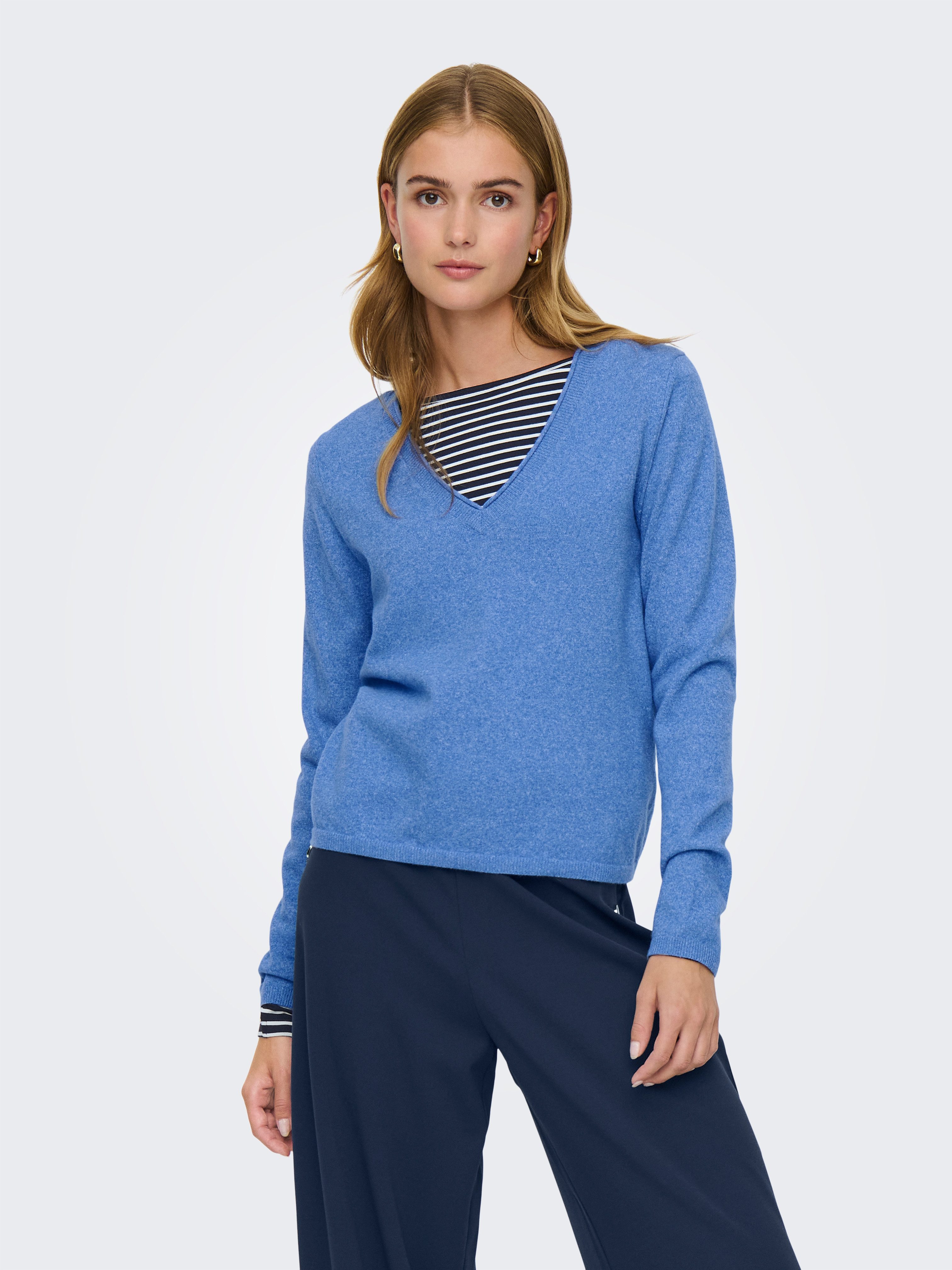 ONLY V-Ausschnitt-Pullover ONLLOYAL LIFE LS V-NECK PULLO KNT NOOS günstig online kaufen