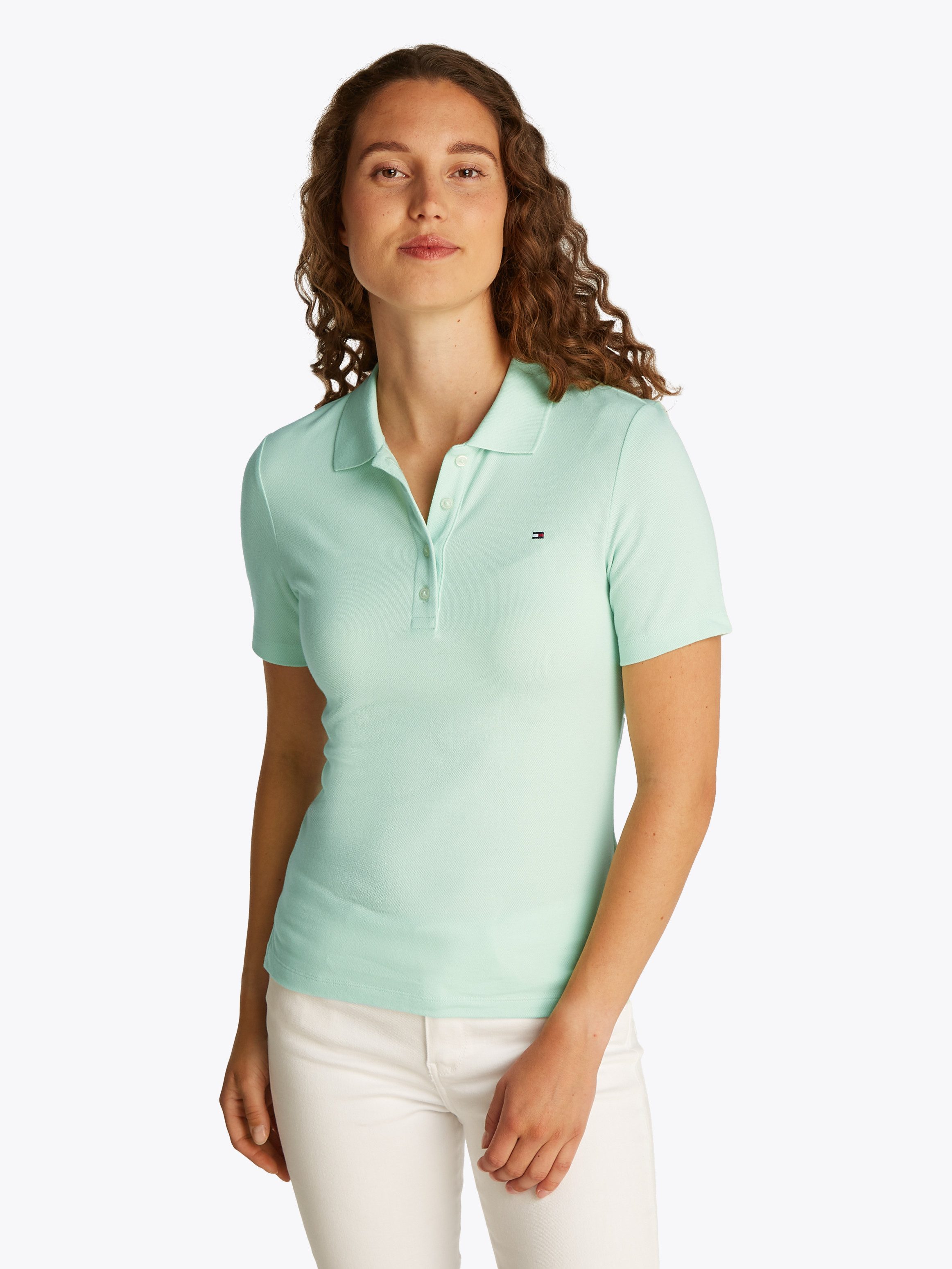 Tommy Hilfiger Poloshirt 1985 Slim Fit Pique Premium mit Logostickerei, mit günstig online kaufen