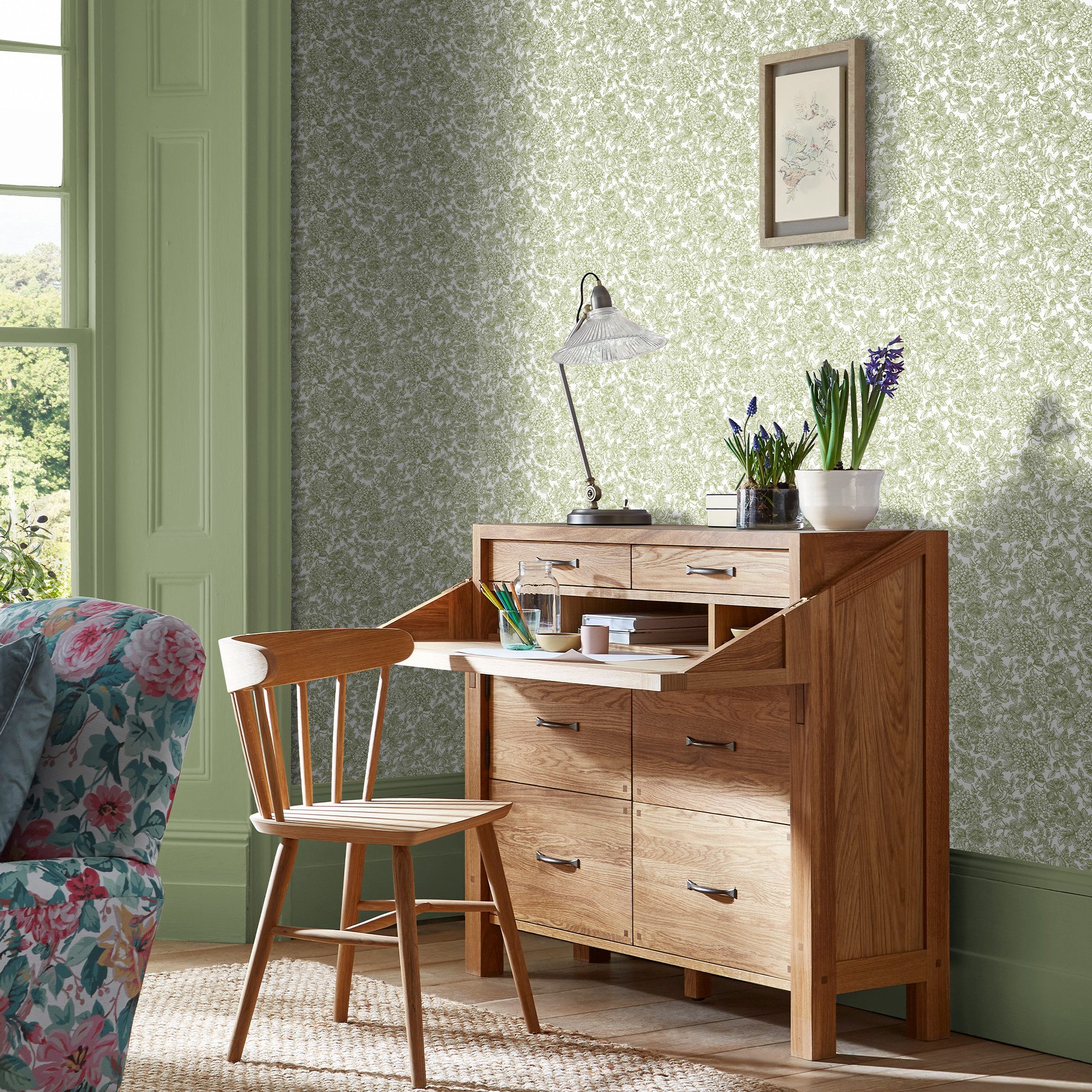 LAURA ASHLEY Vliestapete Louise, glatt, geblümt, günstig online kaufen