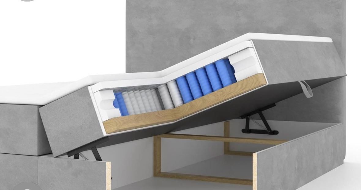 B&B Home Boxspringbett Boxbett Figo II 180 cm 200 cm (inkl zwei Bettkästen, H3 Multipocket-Matratze und Topper) – Bild 5 von 5