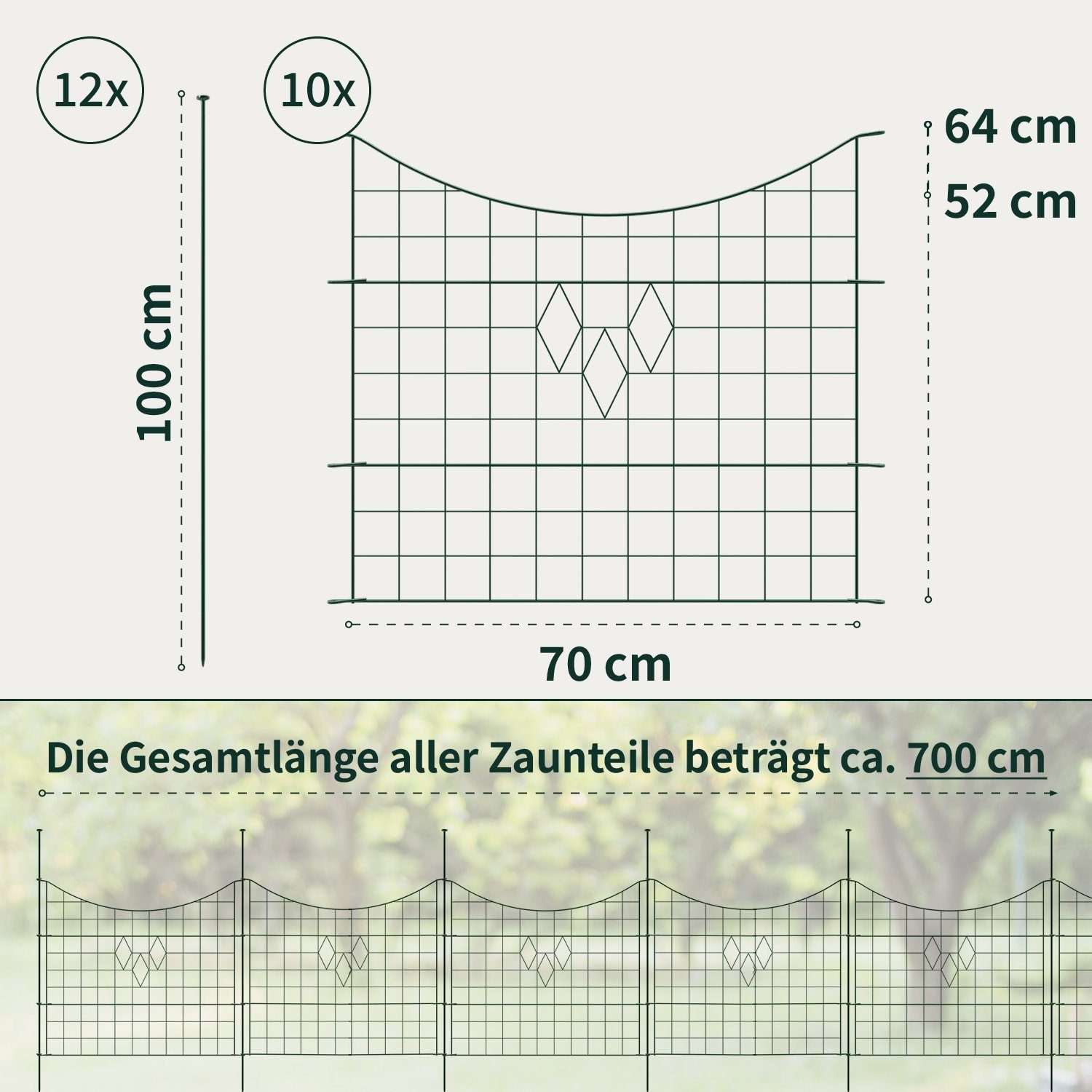 VERDOBA Zaun Teichzaun Gartenzaun Hundezaun - günstig online kaufen