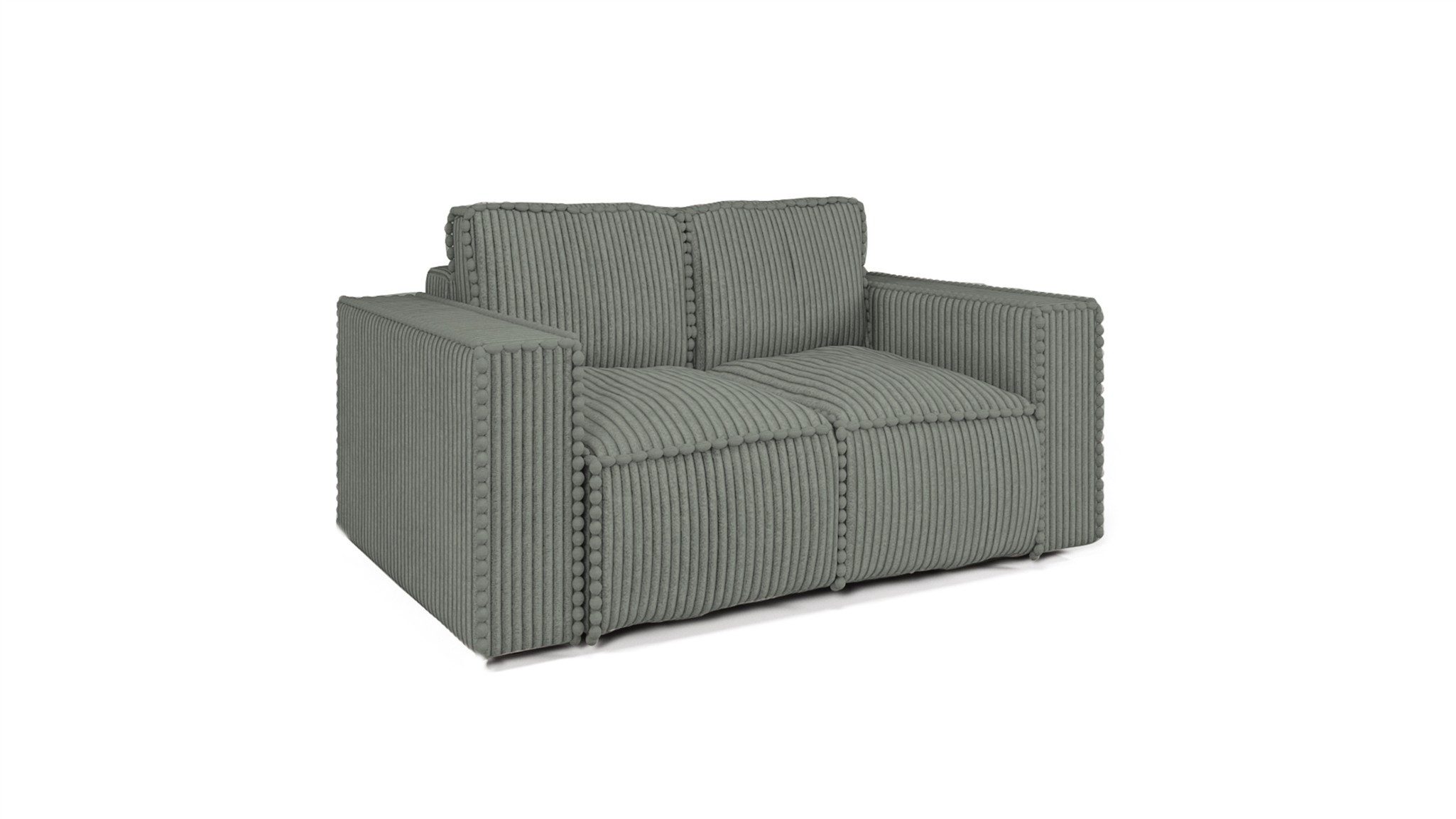 Fun Möbel 2-Sitzer Sofa VAJANA mit Schlaffunktion in Stoff Tilia, Rundumbezug