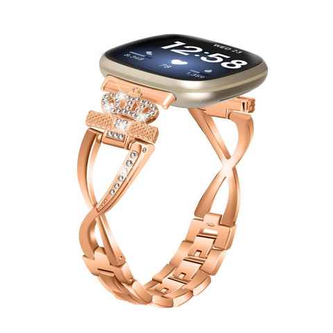 Diida Uhrenarmband Uhrenarmband,Metallarmband,Bling-Armband für Fitbit versa4/versa3