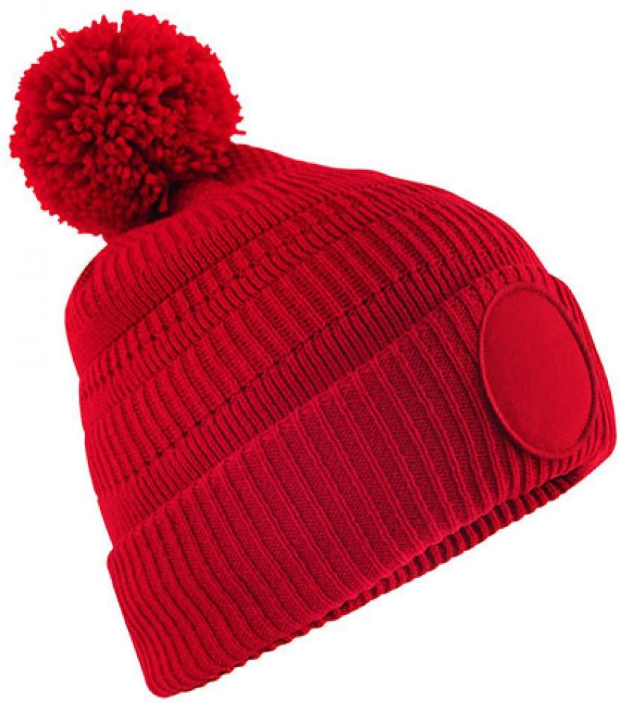 Bommelmütze Fan Patch Beanie Bommelmütze unisex