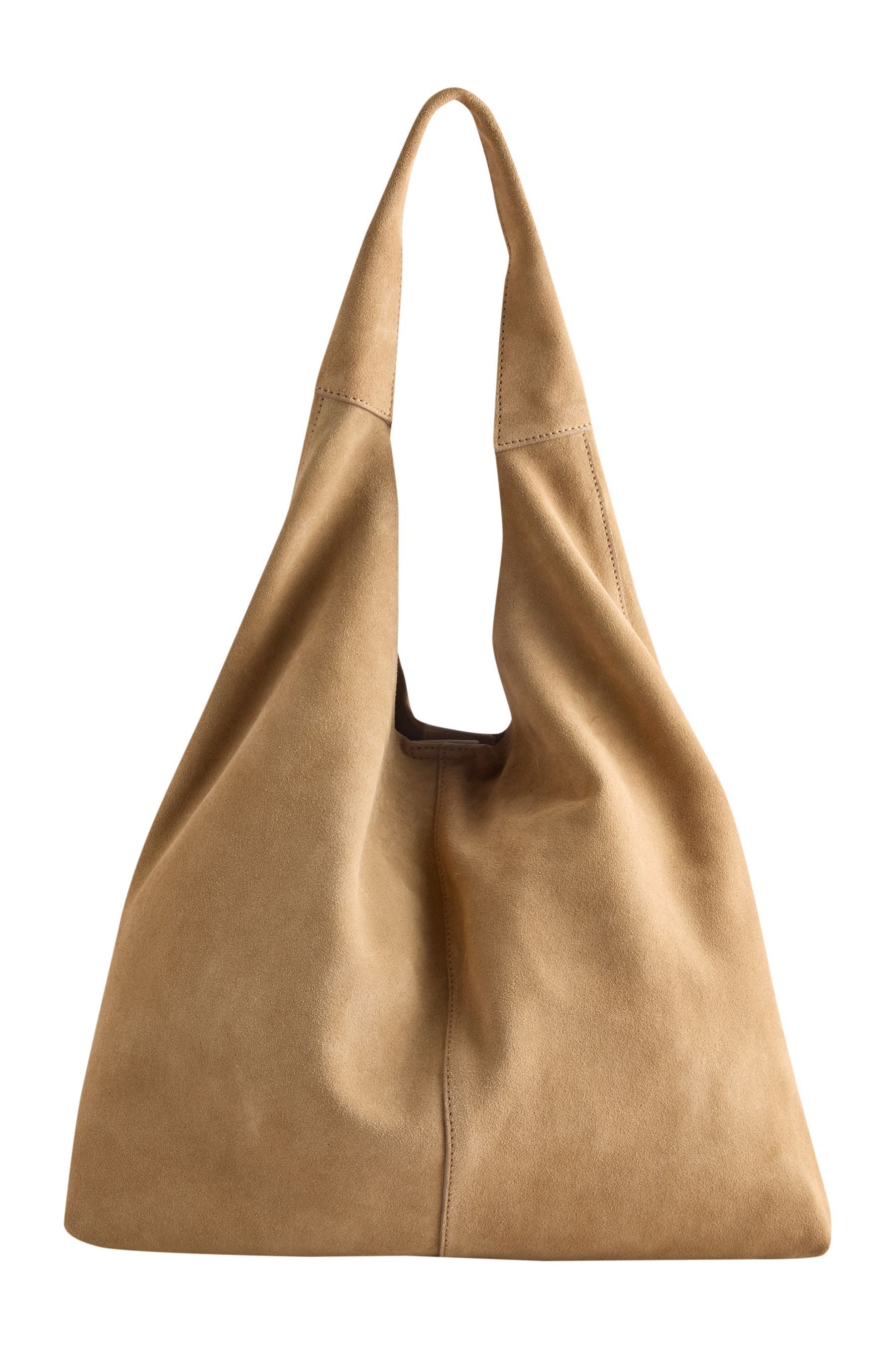 Next Umhängetasche Schultertasche aus Veloursleder (1-tlg)