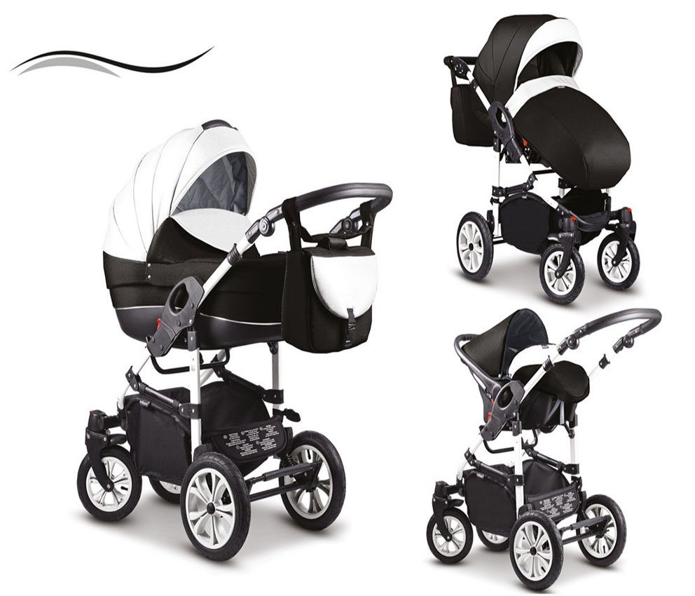 babies-on-wheels Kombi-Kinderwagen 3 in 1 Kinderwagen-Set Cosmo - 16 Teile - in 41 Farben
