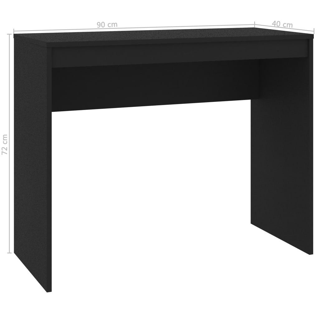 furnicato Schreibtisch Schwarz 90x40x72 cm Holzwerkstoff günstig online kaufen