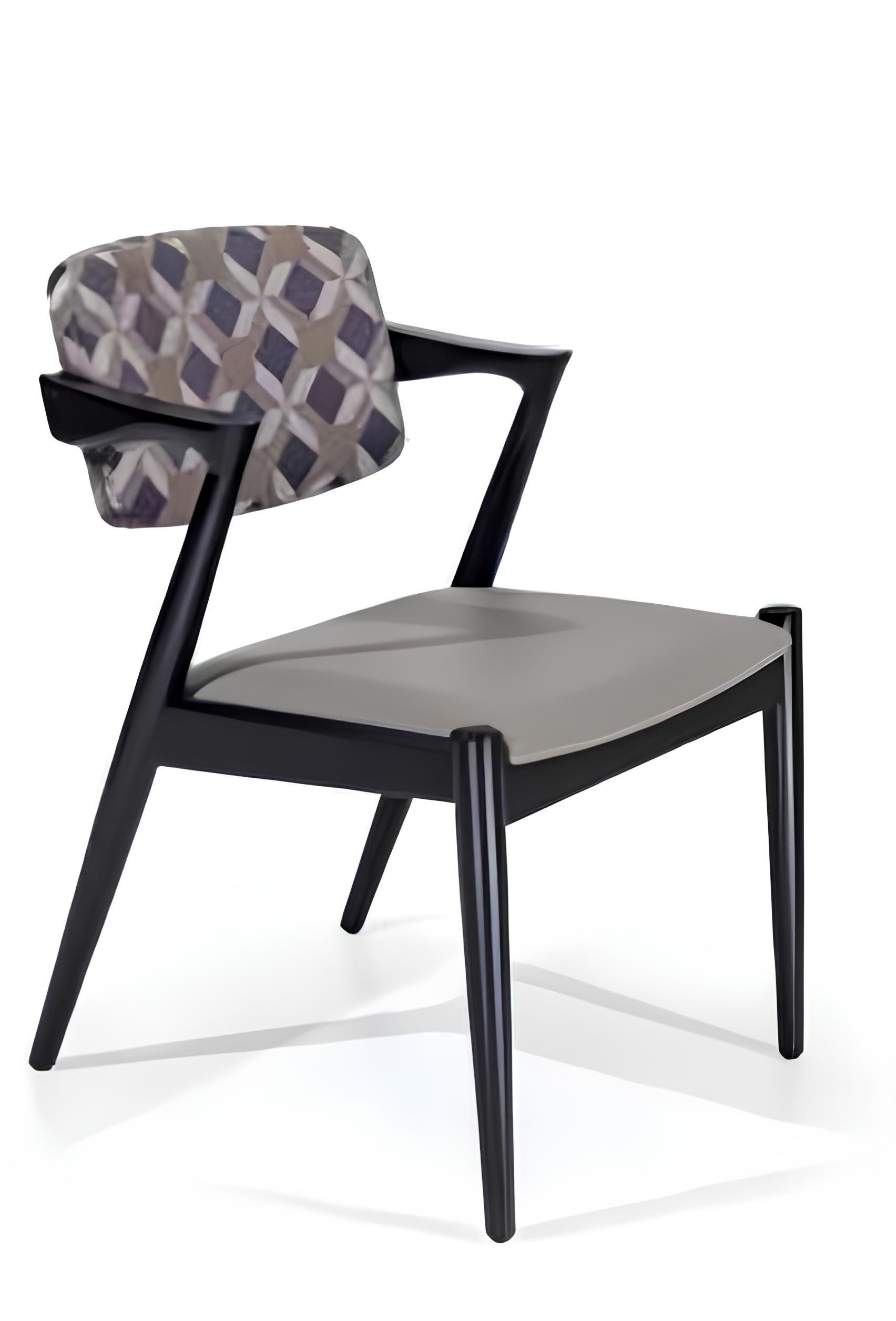 Xlmoebel Esszimmerstuhl Moderner Sessel mit zeitgemäßem Design und Polsterung in Textil Grau, Hergestellt in Europa