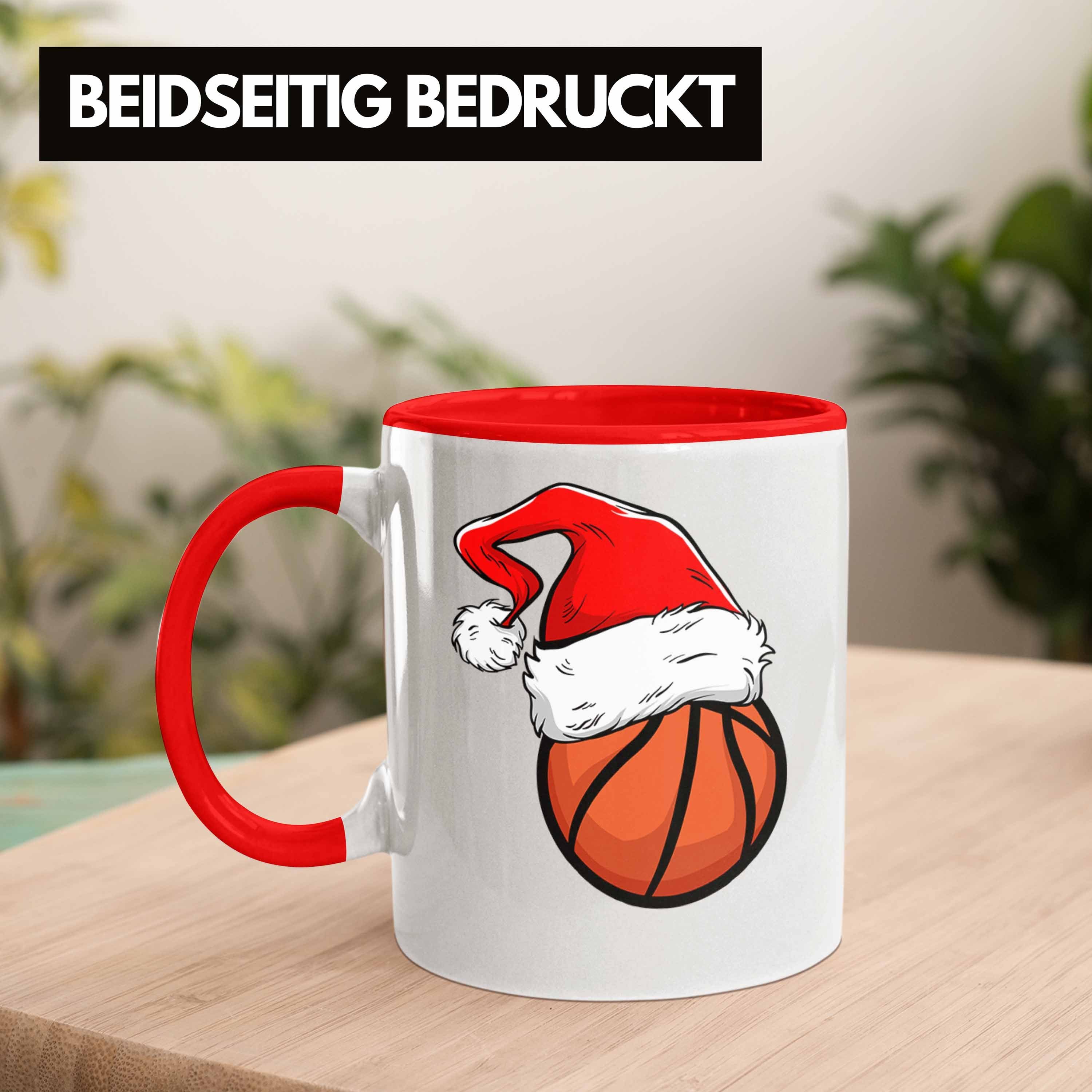 Geschenkidee Geschenk Basketballspieler Rot - Trendation Trendation Tasse Weihnachten Basketball Tasse