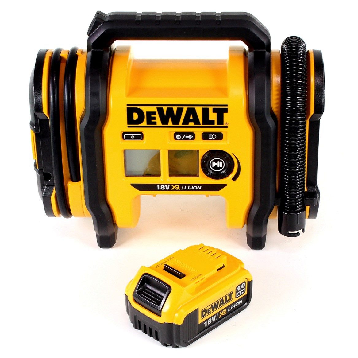 DeWalt Akku-Handkompressor DCC 018 N Akku Luftkompressor 18V 11bar KFZ + 1x Akku 4,0Ah