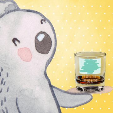 Mr. & Mrs. Panda Whiskyglas Otter Hände halten - Transparent - Geschenk, Otter Seeotter See Otter, Premium Glas, Handverlesenes Design