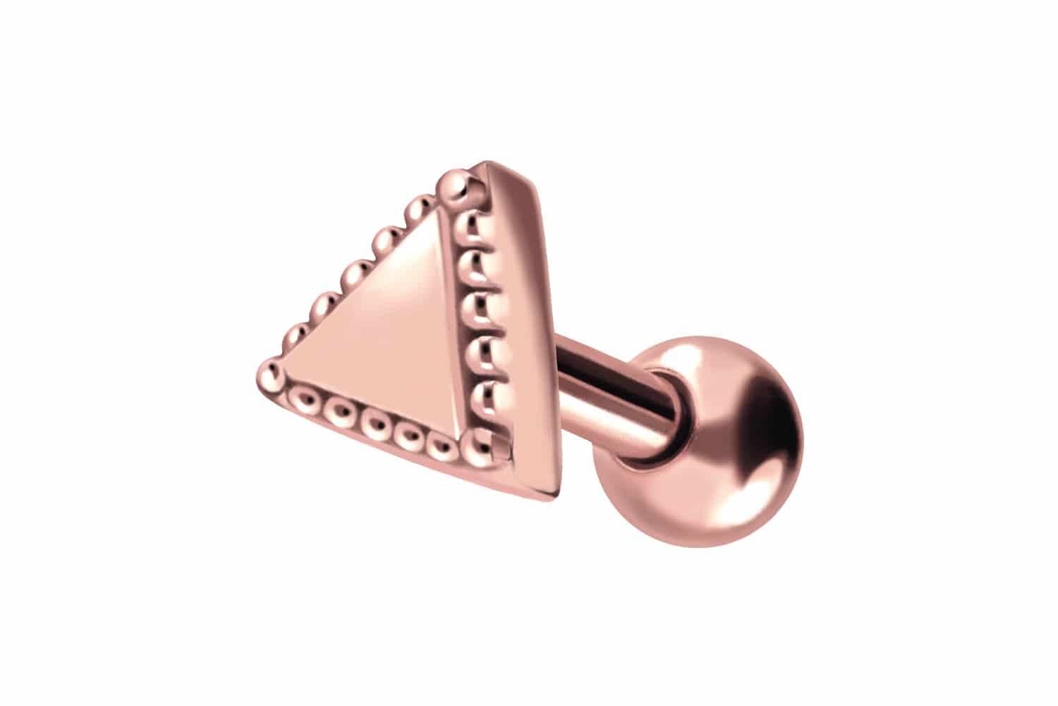 PIERCINGLINE Piercing-Set Chirurgenstahl Ohrpiercing DREIECK + KUGELN (Mini-Barbells, 1-tlg)