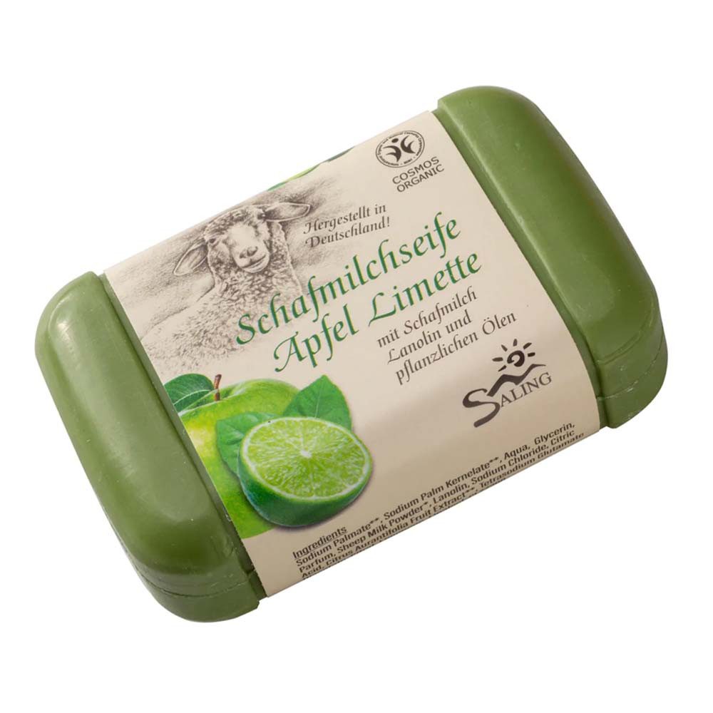 Saling Handseife Schafmilchseife - Apfel Limette 100g