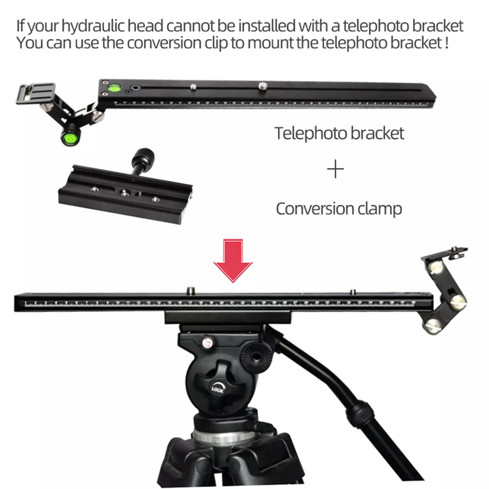 BEXIN Kamerahalterung 120mm verlängerte Stativ Konvertierungsklemmhalterung für DSLR Kamera
