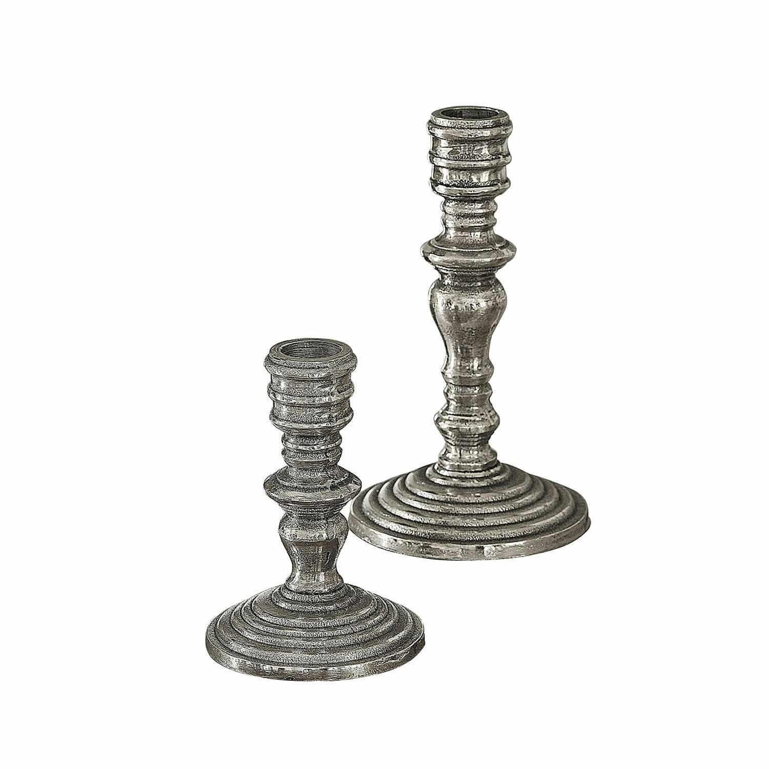 Mirabeau Kerzenständer Kerzenständer 2er Set Plenivo silber günstig online kaufen