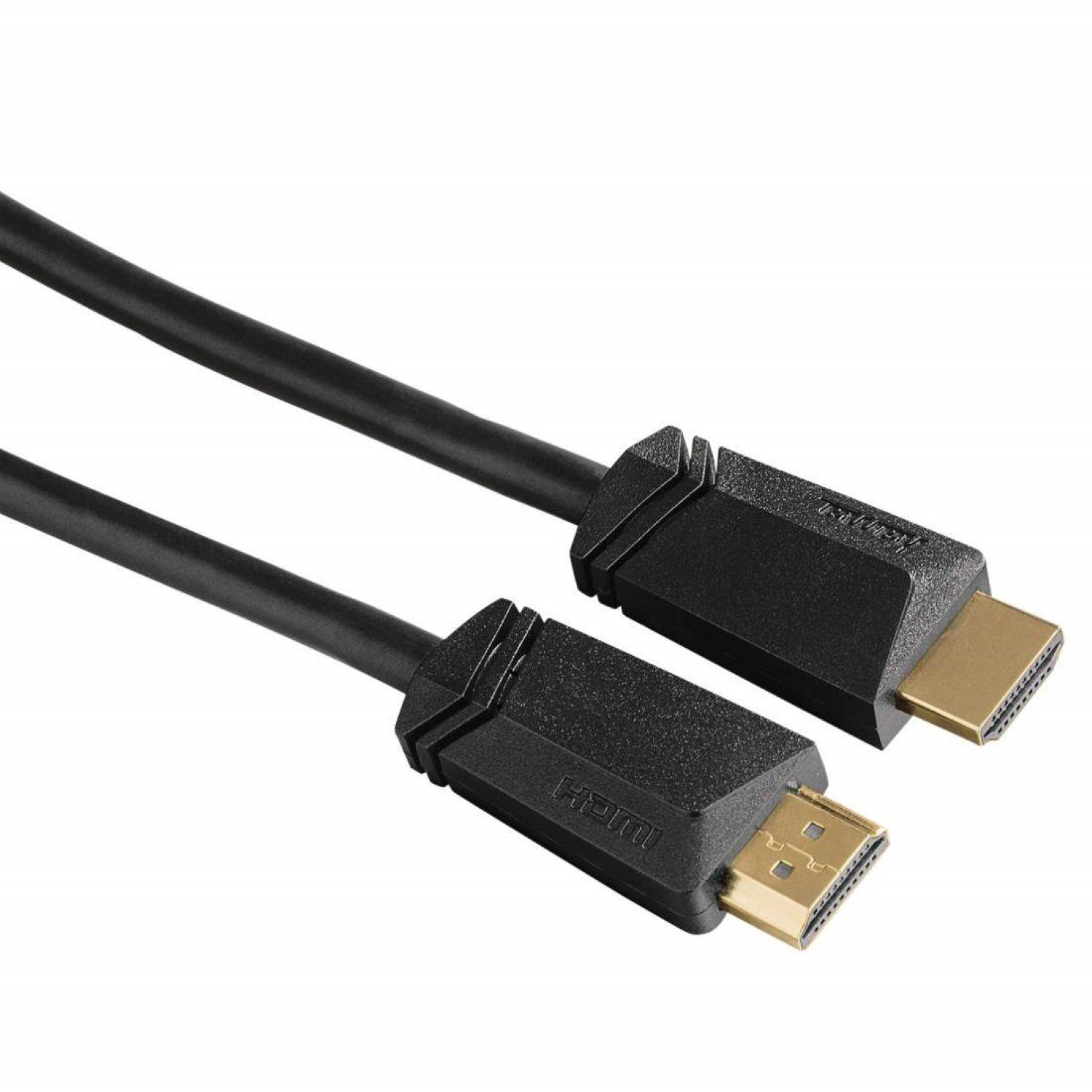 Hama High-Speed HDMI-Kabel 5m Ethernet vergoldet Video-Kabel, HDMI, (500 cm), 4K UHD Full HD TV ARC 3D 1080p HD TV LED LCD OLED vergoldete Stecker