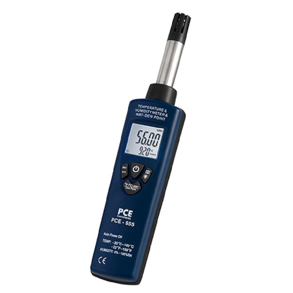 PCE Instruments Feuchtigkeitsmesser Feuchtemessgerät im Taschenforma Hygrometer PCE-555, (1 Stück), schnelle Reaktionszeit, hohe Genauigkeit