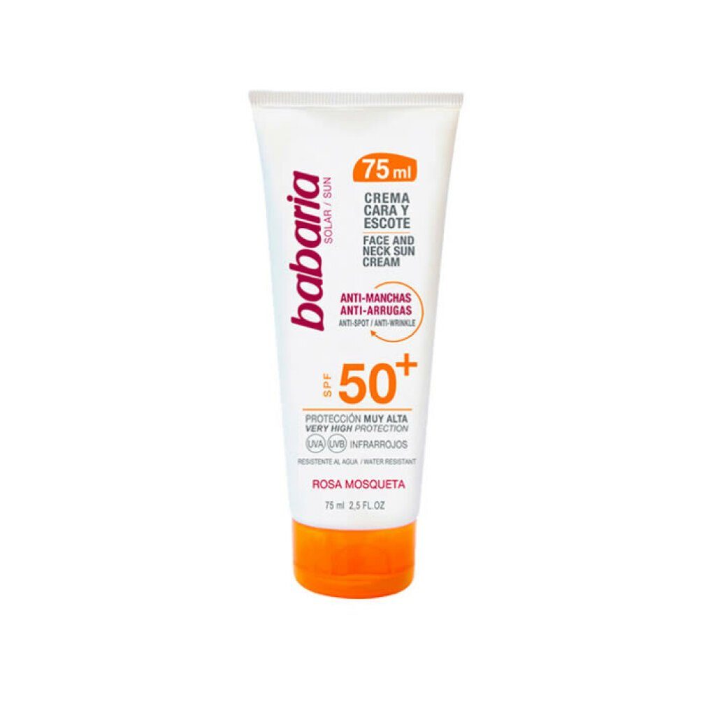 babaria Sonnenschutzcreme Babaria Face And Neck Sun Cream Anti Spot Wrinkle Spf50