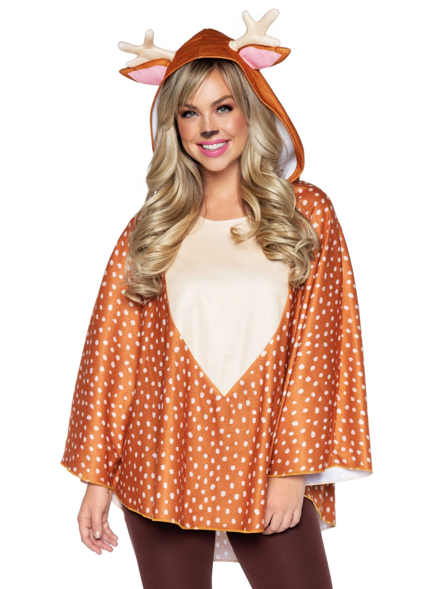 Kostüm Reh Poncho Rentier Karnevalskostüm Damen Fasching