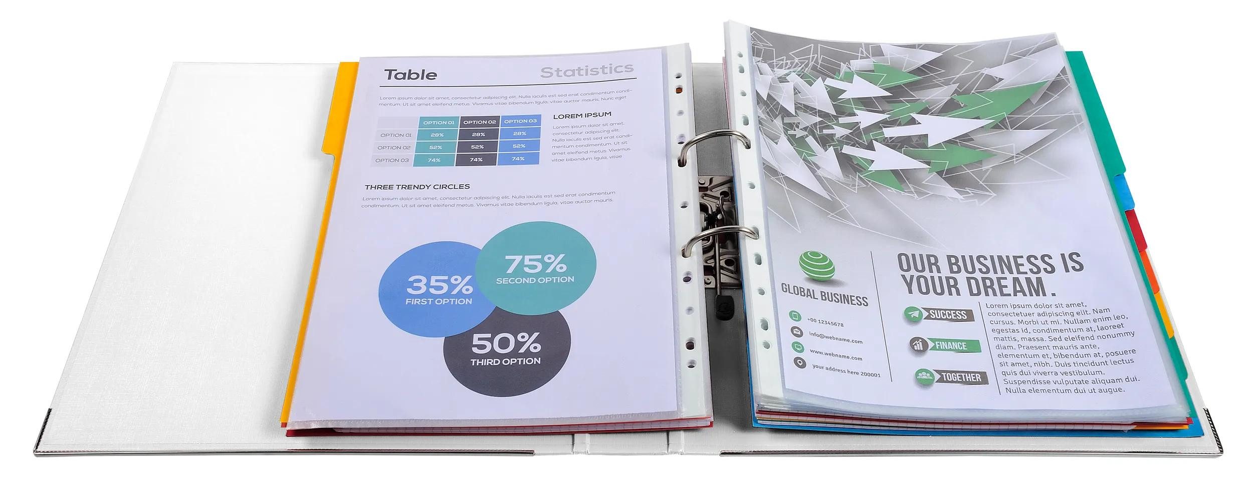 EXACOMPTA Aktenordner 10x Ordner Prem'Touch außen PP Rücken 50mm 32x30cm A4 Maxi Weiß 53148E, Ordner PP