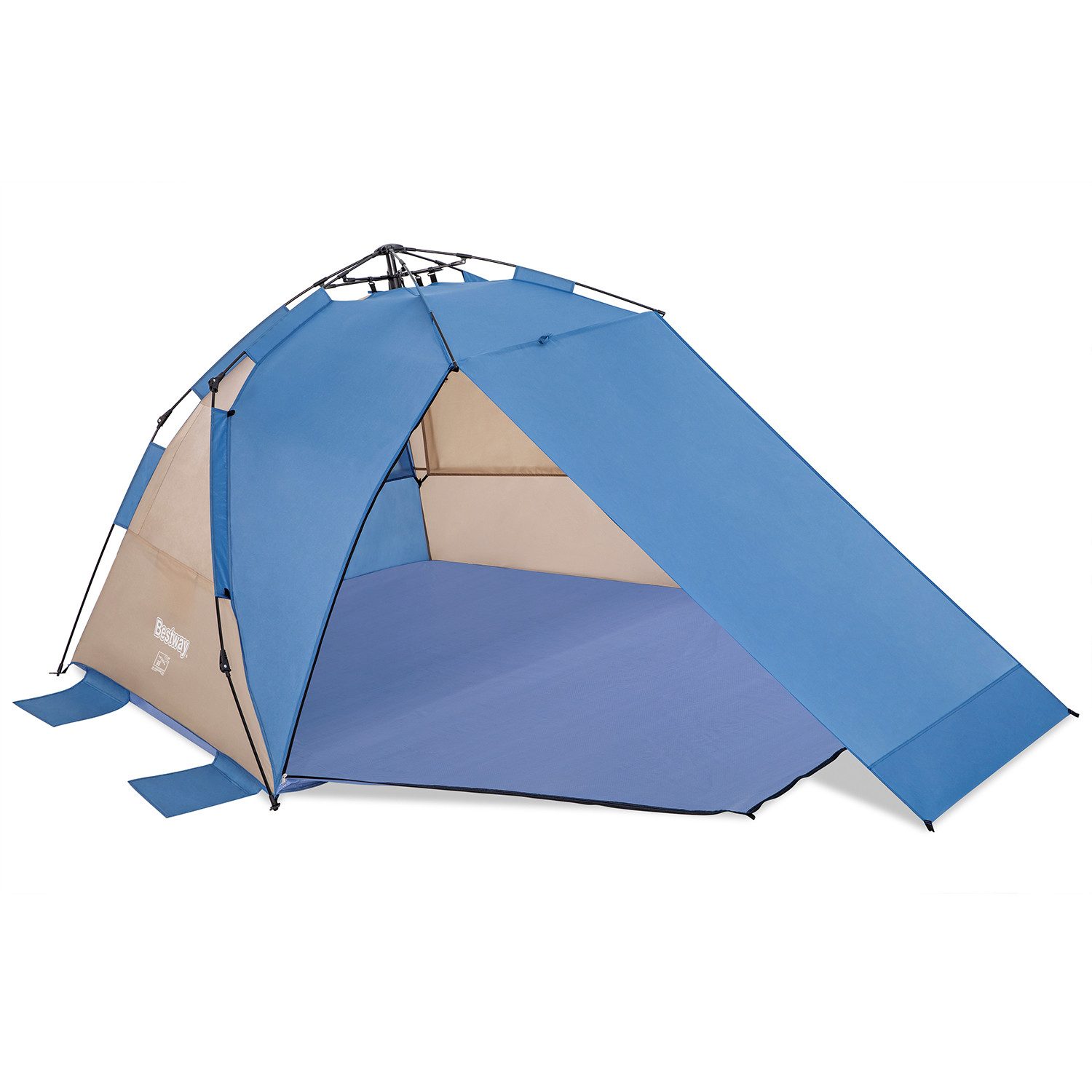 Bestway Strandmuschel Beach Dome™, Personen: 4 (Packung, 1 tlg., mit SwiftClick™ -System 234 x 240 x 125 cm), Sonnenschutz UPF 80, Inkl. Tragetasche