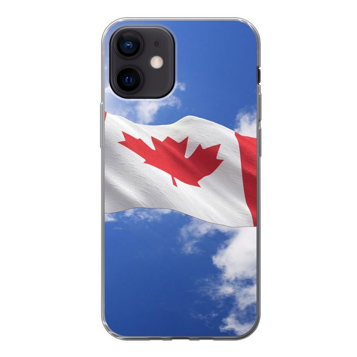 MuchoWow Handyhülle Flagge von Kanada an einem sonnigen Nachmittag Handyhülle Apple iPhone 12 Smartphone-Bumper Print Handy