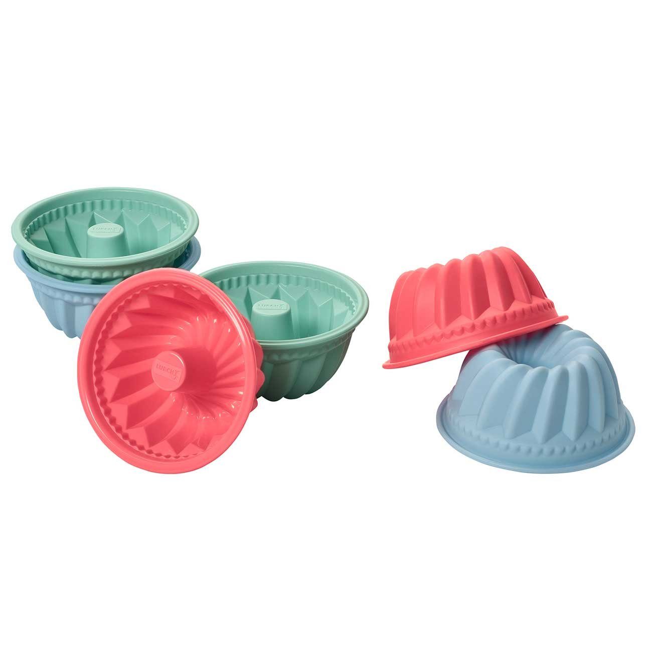 Backform Muffinliner Gugelhupf 6er Set Pastelfarben Mix