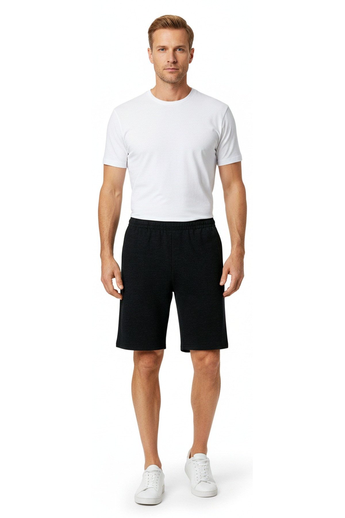 LPO Bermudas Sommershorts Kentville V Terry elastischer Gummibund, Innenkordel, Eingrifftasche hinten
