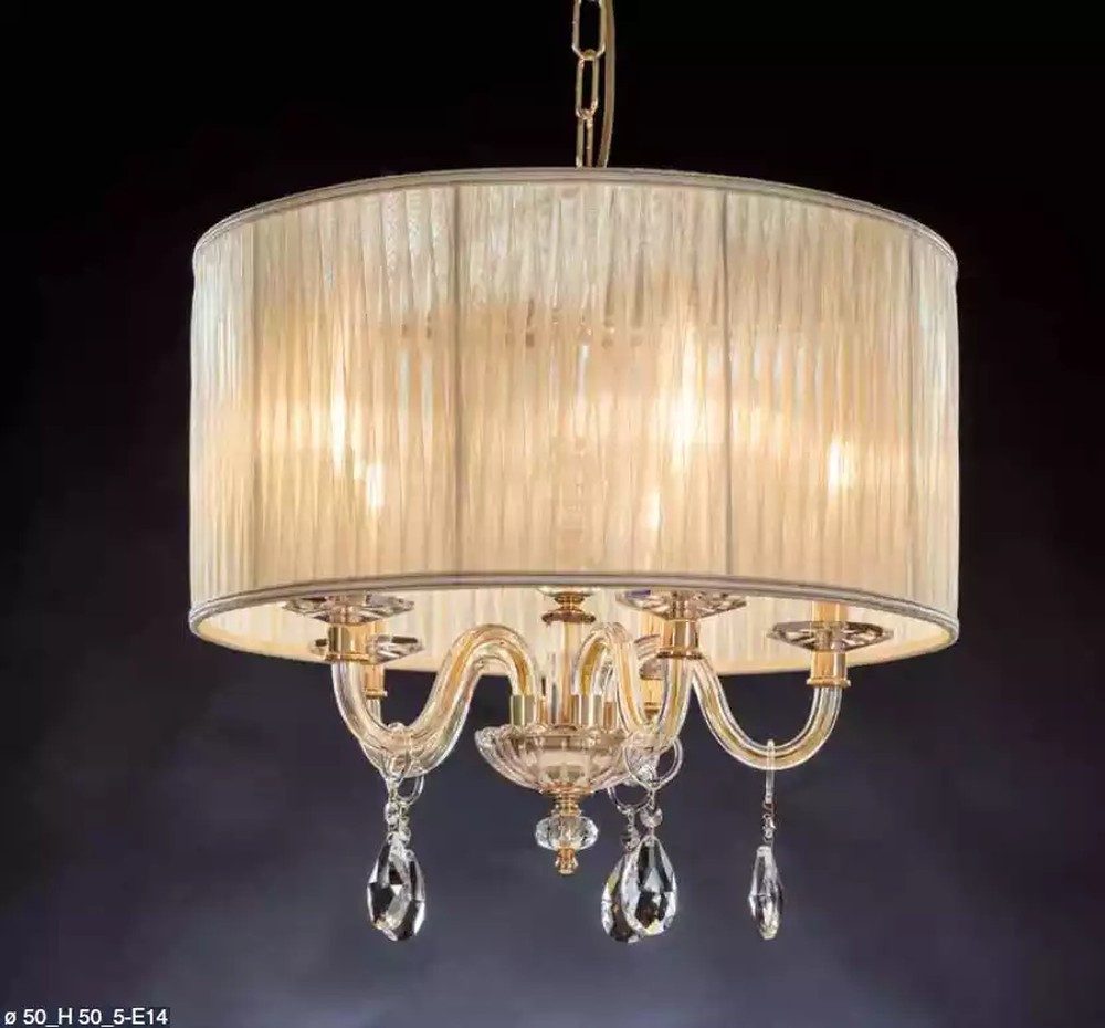 JVmoebel Hängeleuchte Kronleuchter in Gold mit luxuriösem Design, Leuchtmittel wechselbar, Made in Europa