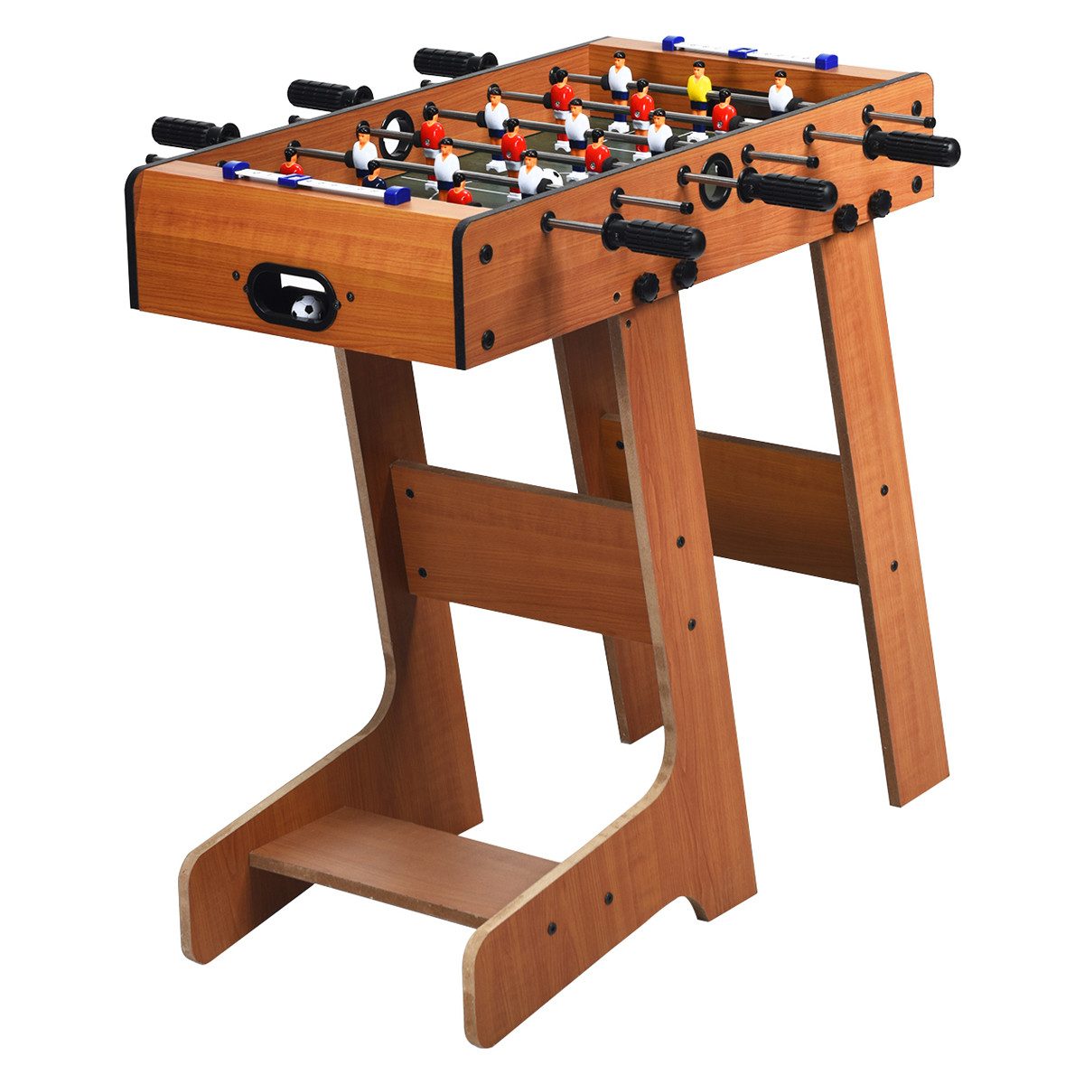 COSTWAY Mini-Tischkicker Kickertisch, klappbar, inkl. 2 Bällen