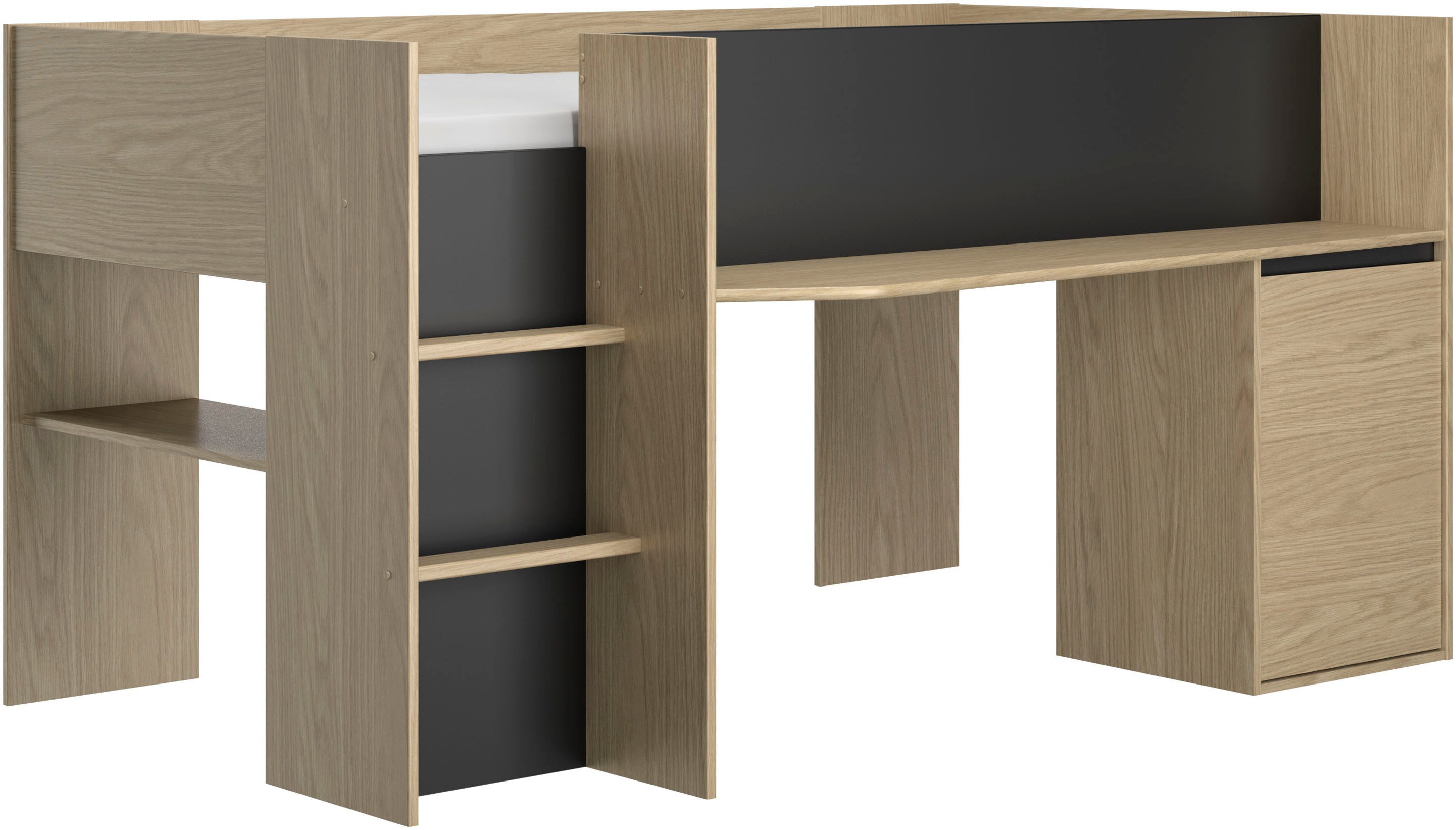 Gami Hochbett Nael Hochbett 90 / 200 mit Schreibtisch