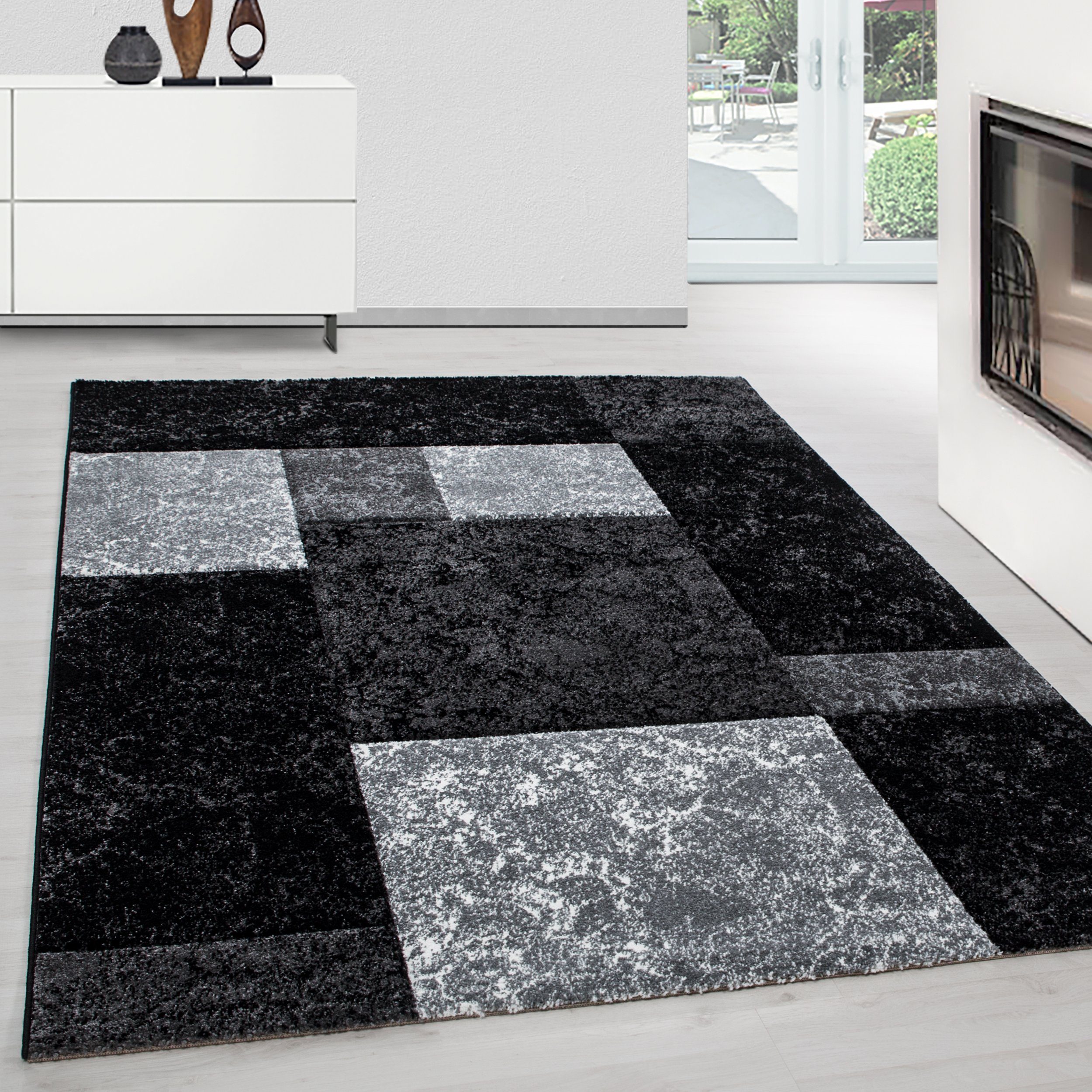 Teppium Teppich Kariert Design, Rechteckig, Höhe: günstig online kaufen