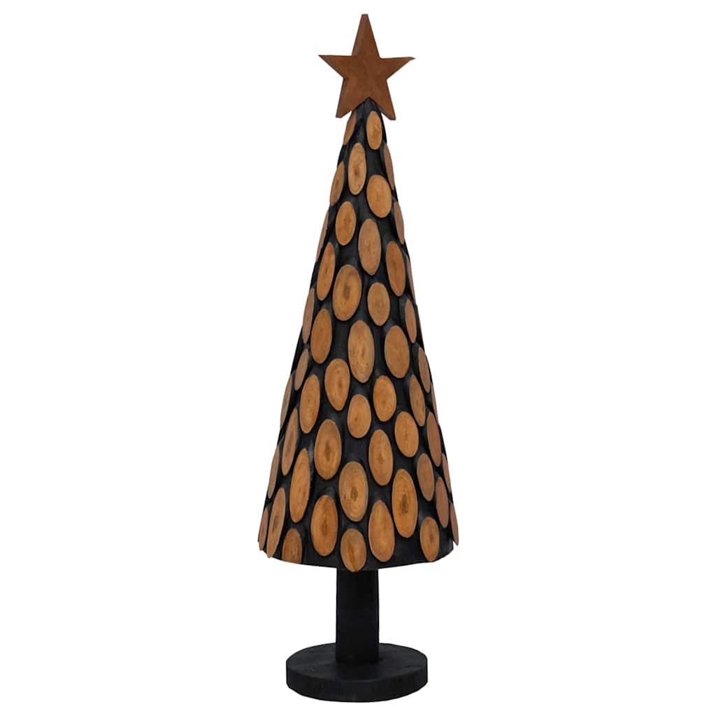 vidaXL Künstlicher Weihnachtsbaum Weihnachtsbaum mit Ständer Braun 149 cm Massivholz