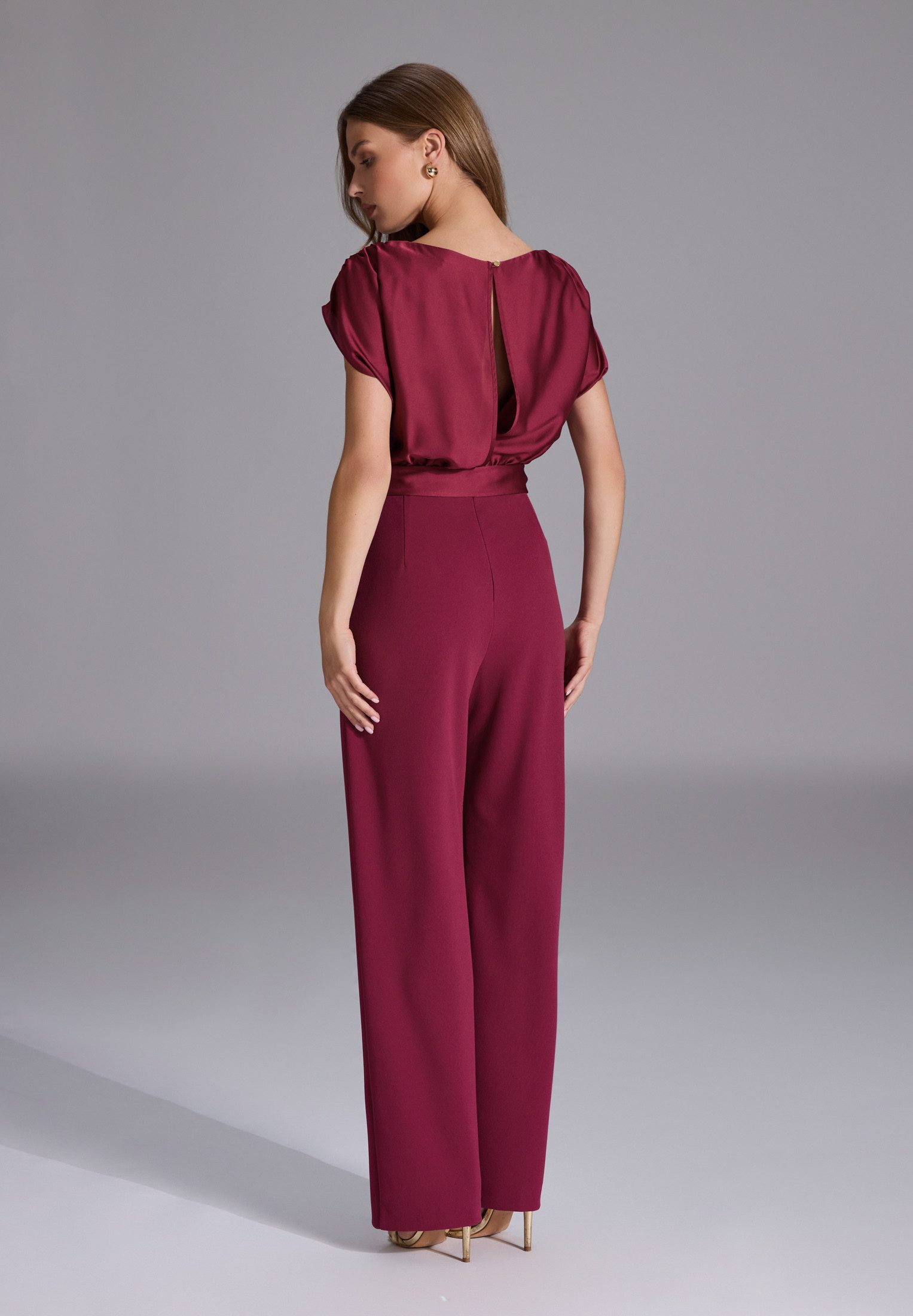 SWING Jumpsuit - Jumpsuit aus Material-Mix Oberteil in lockerer Passform mi günstig online kaufen