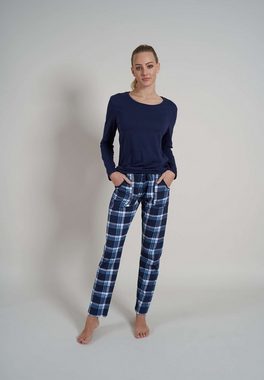 GÖTZBURG Pyjama GÖTZBURG Damen Pyjama blau bedruckt (1 tlg)