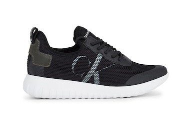Calvin Klein Jeans SPORTY Laufsohle leichter mit Sneaker SLIPON WN schwarz-weiß Slip-On RUNNER EVA